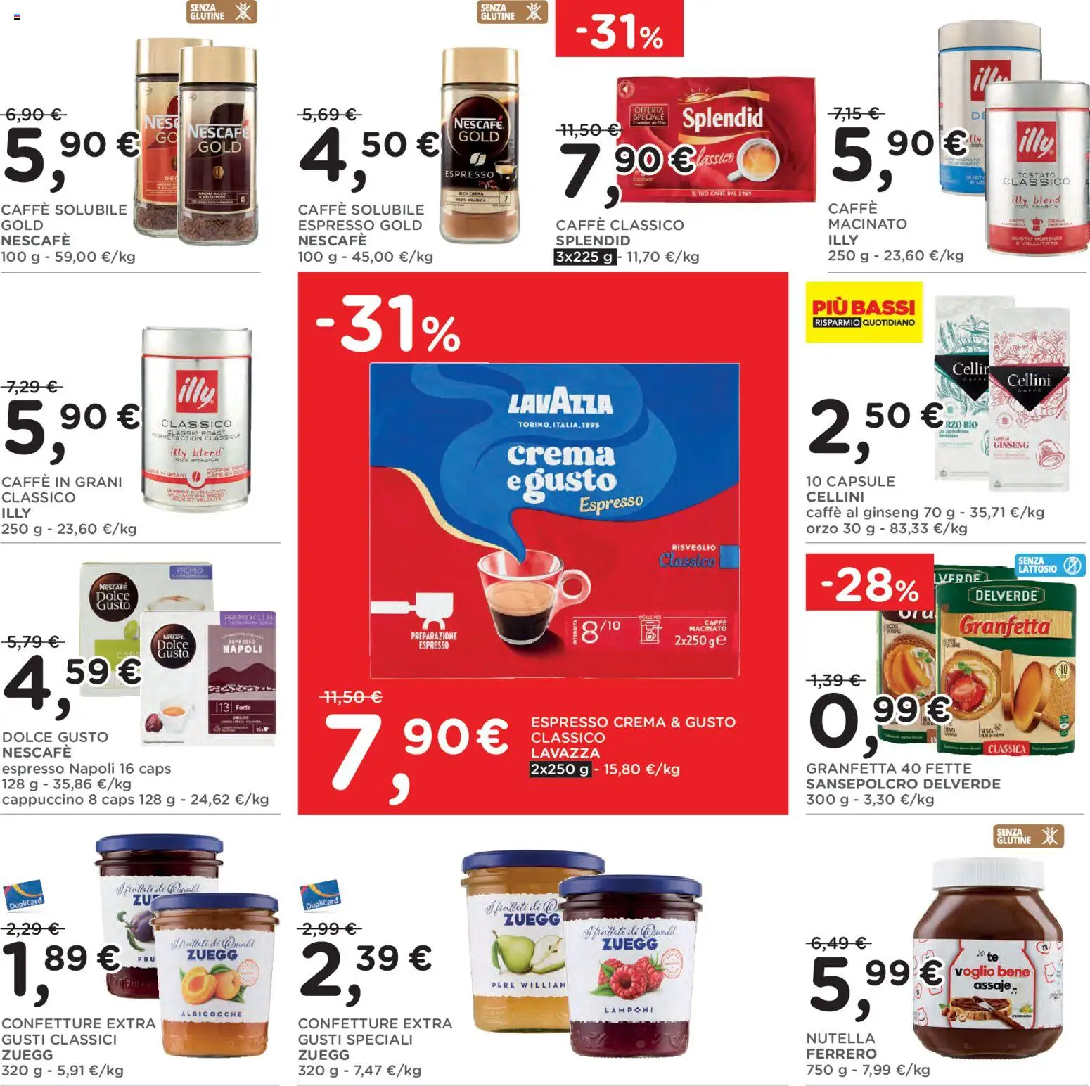 Volantino Poli del 03.06.2026 | Pagina: 14 | Prodotti: Caffè, Lamponi, Nutella, Albicocche