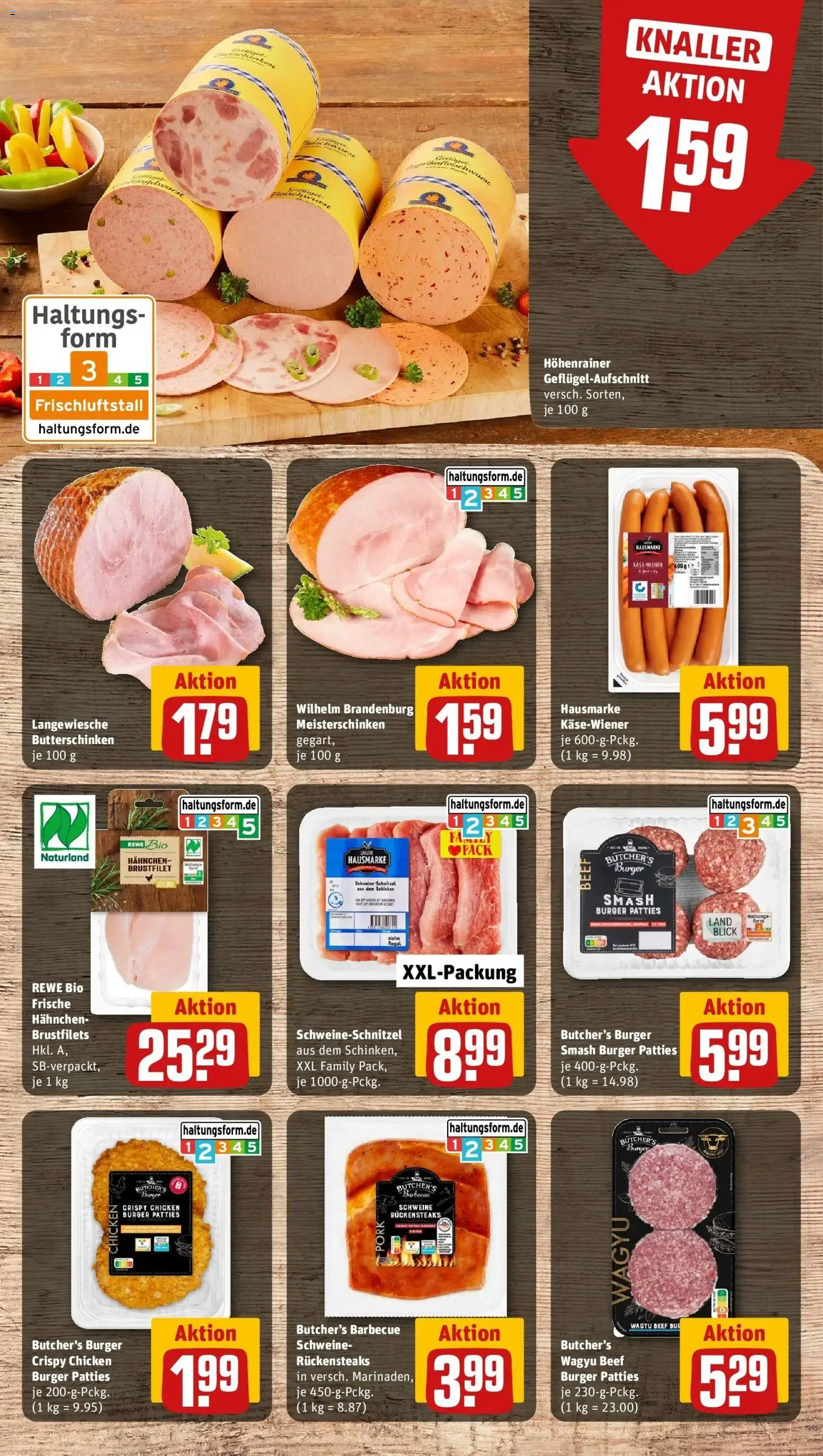 REWE Prospekt ab 03.08.2026 zum Blättern » Angebote | Seite: 10 | Produkte: Hahnchen, Burger, Schinken