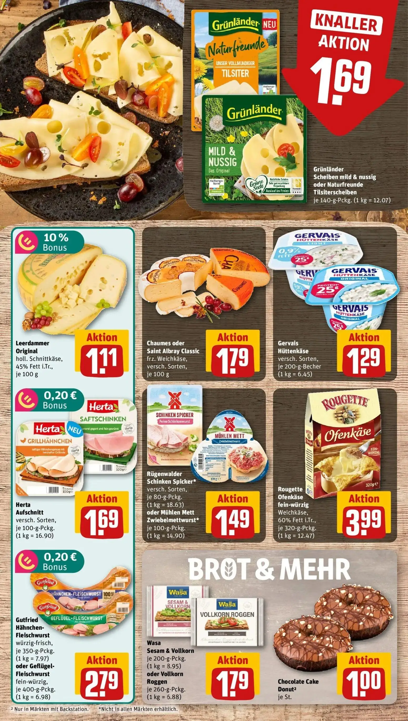 REWE Prospekt ab 31.08.2026 zum Blättern » Angebote | Seite: 9 | Produkte: Leerdammer, Grunlander, Schinken, Hüttenkäse
