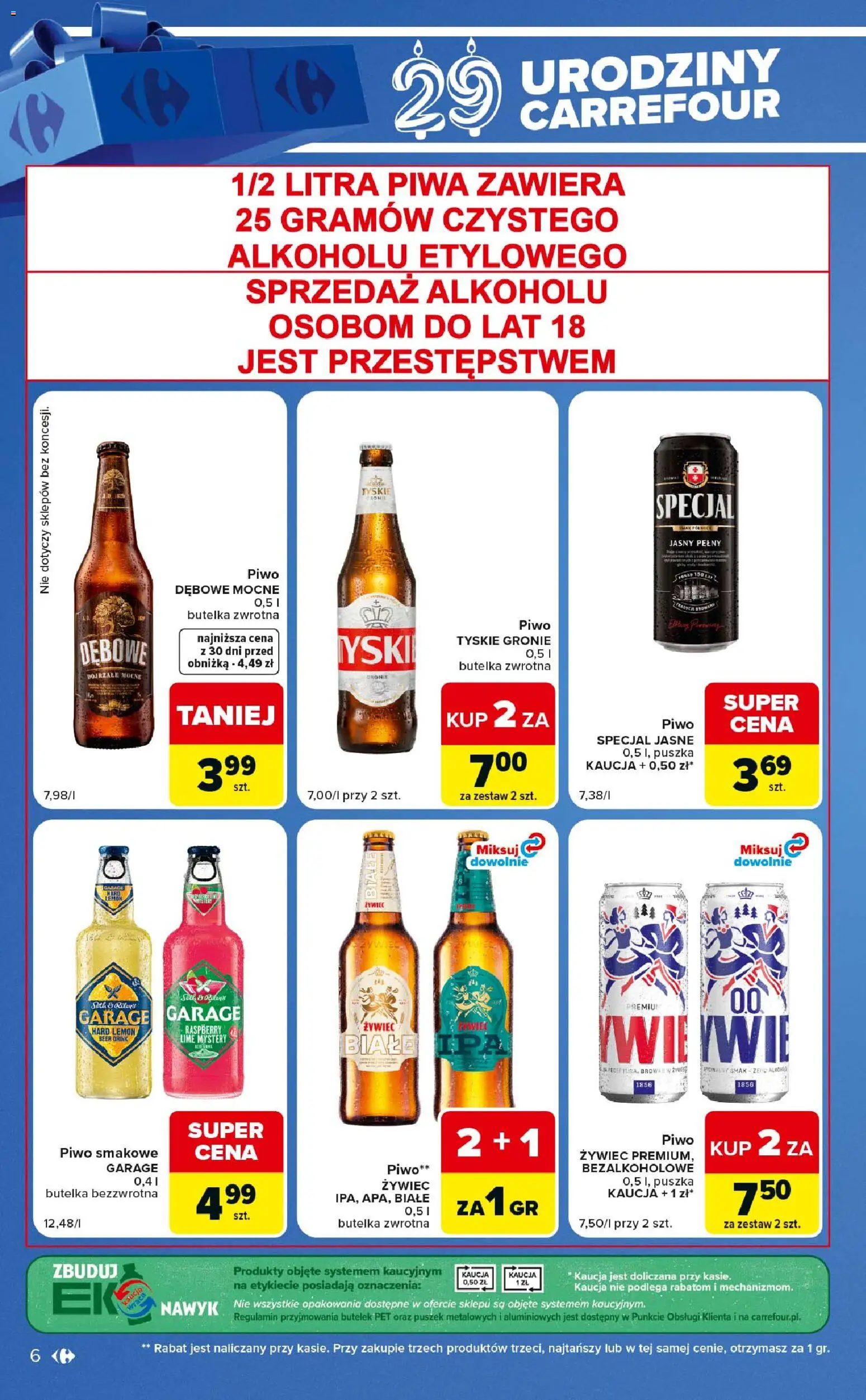 Carrefour gazetka - Express od 06.10.2026 | Strona: 6 | Produkty: Piwo smakowe, Tyskie, Piwo