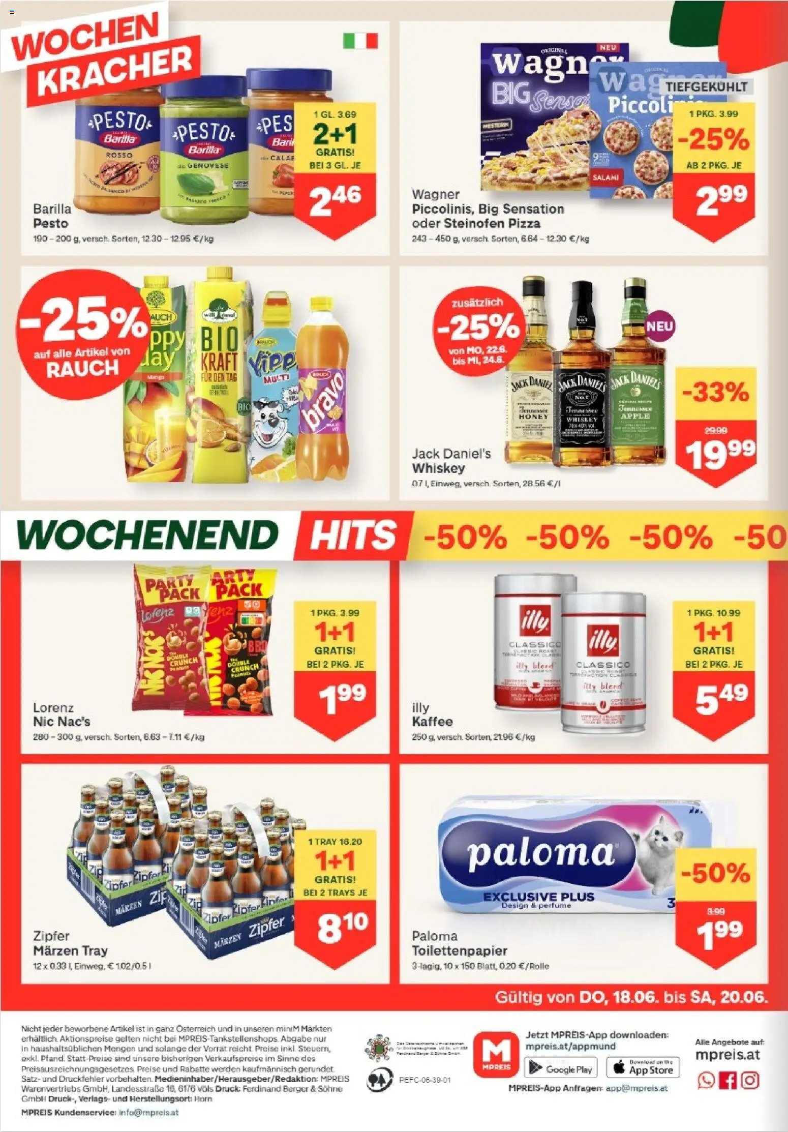 MPREIS Altenmarkt im Pongau gültig ab 18.06.2026 | Seite: 12 | Produkte: Apple, Kaffee, Salami, Pizza