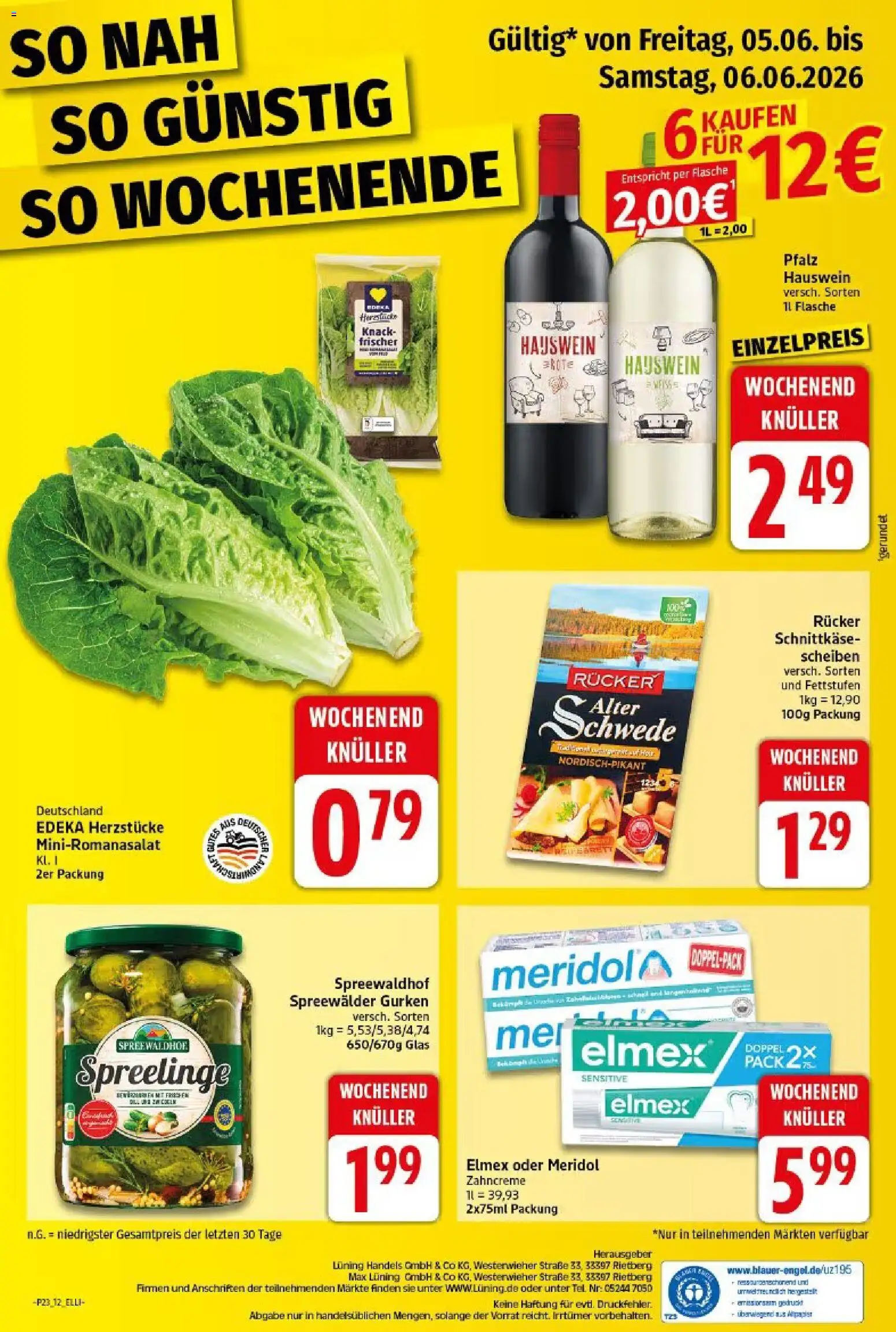 Elli Markt Prospekt Gütersloh – gültig ab 01.06.2026 | Seite: 12 | Produkte: Gurken