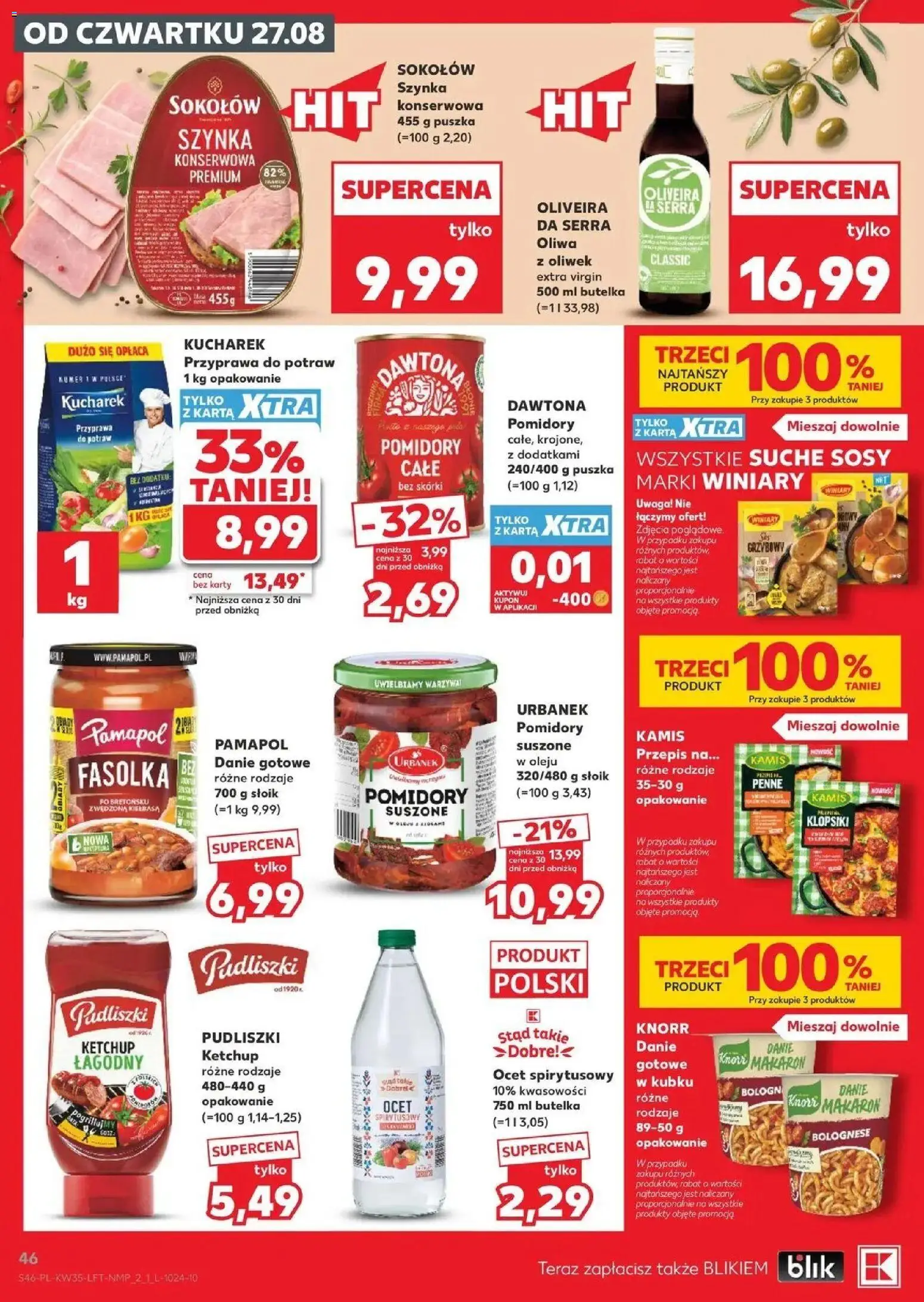 Kaufland gazetka od 27.08.2026 - od jutra PDF | Strona: 46 | Produkty: Ketchup, Oliwa z oliwek, Klopsiki, Sosy