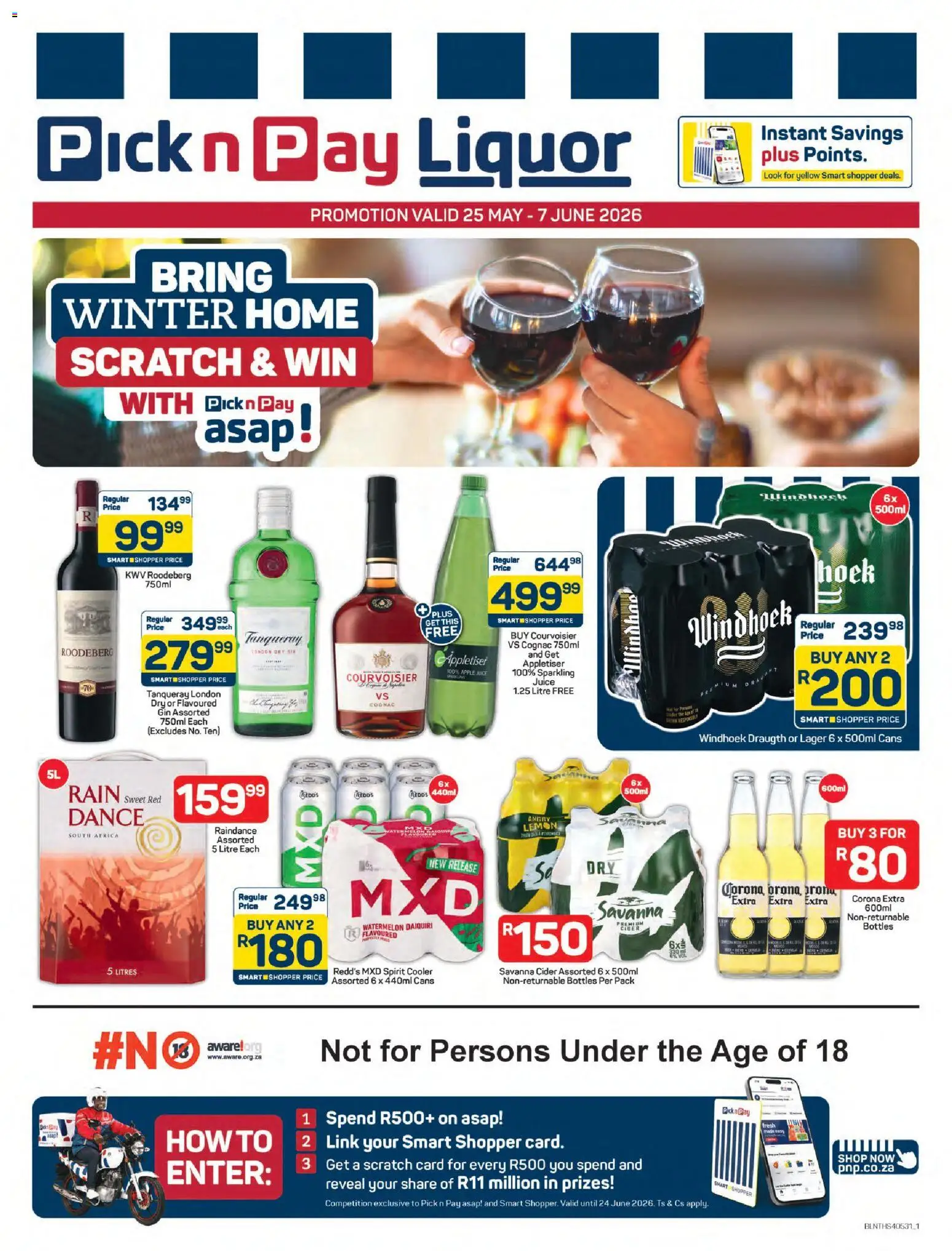 New Pick n Pay catalogue – valid from 25.05.2026 | Page: 1 | Products: Cider, Cooler, Lemon, Ensalada de quino