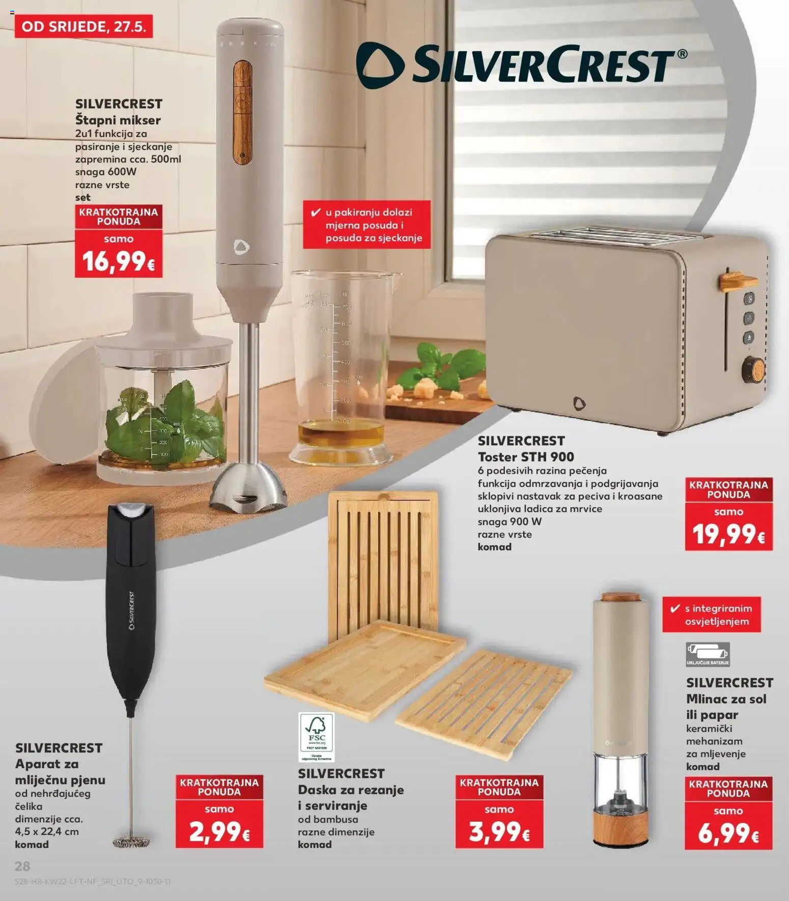 Kaufland katalog | vrijedi od 26.05.2026 | Stranica: 28 | Proizvodi: Toster, Papar, Baterije, Blender