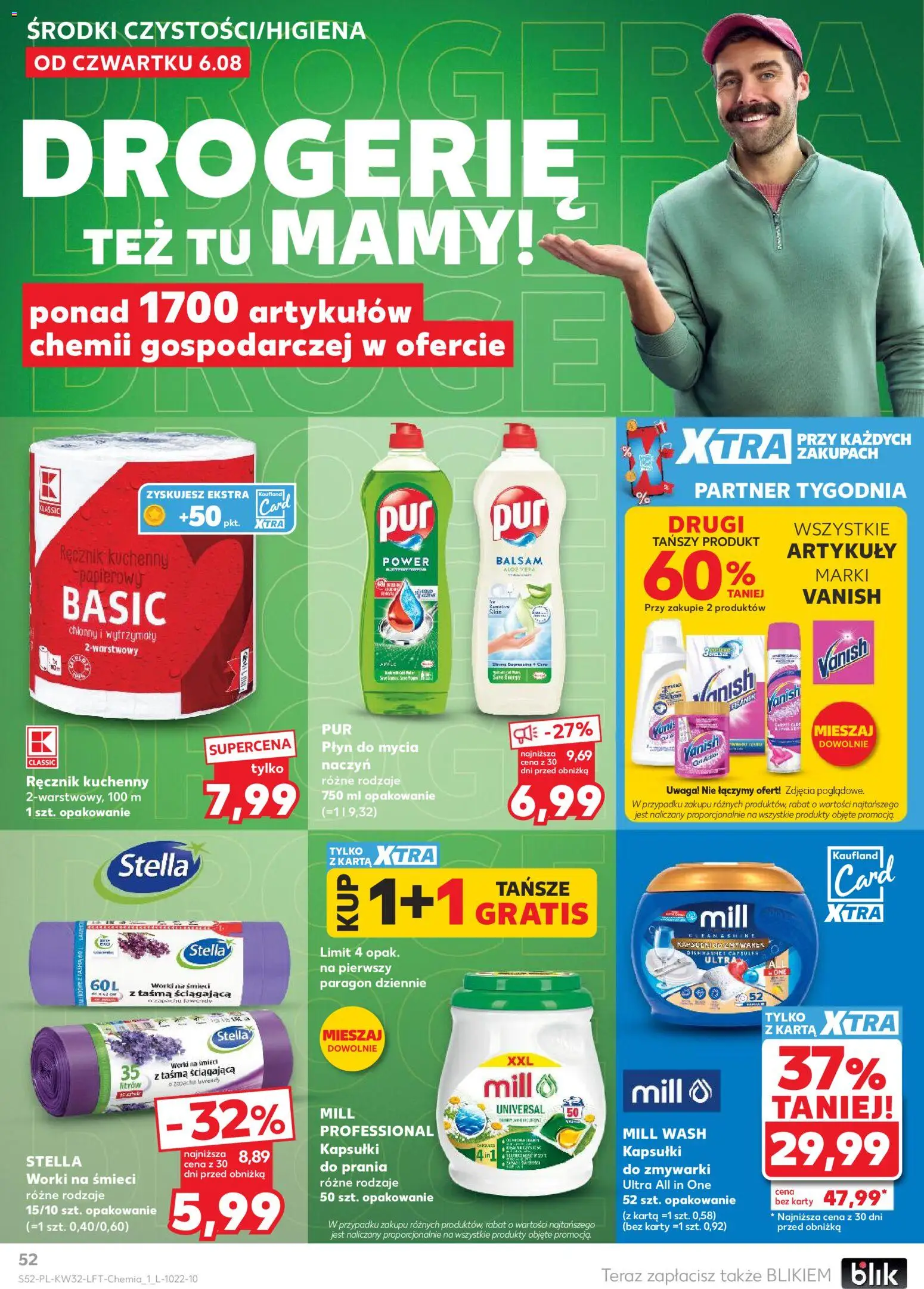 Kaufland Polsko leták od 06.08.2026 | Strana: 52 | Produkty: Karty, Drogerie, Vanish