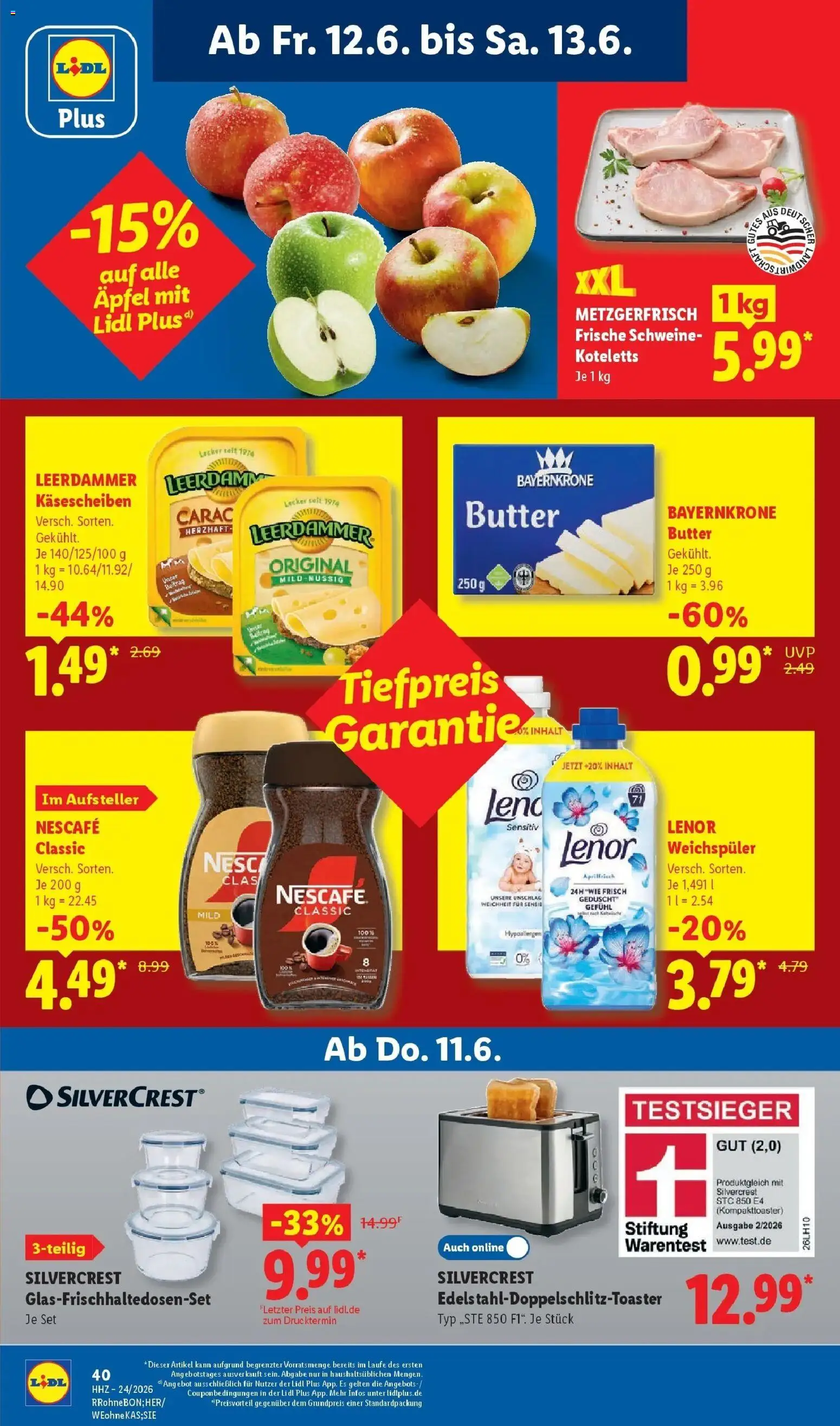 Lidl Prospekt Zülpich – gültig ab 08.06.2026 | Seite: 73 | Produkte: Lenor, Butter, Äpfel, Leerdammer