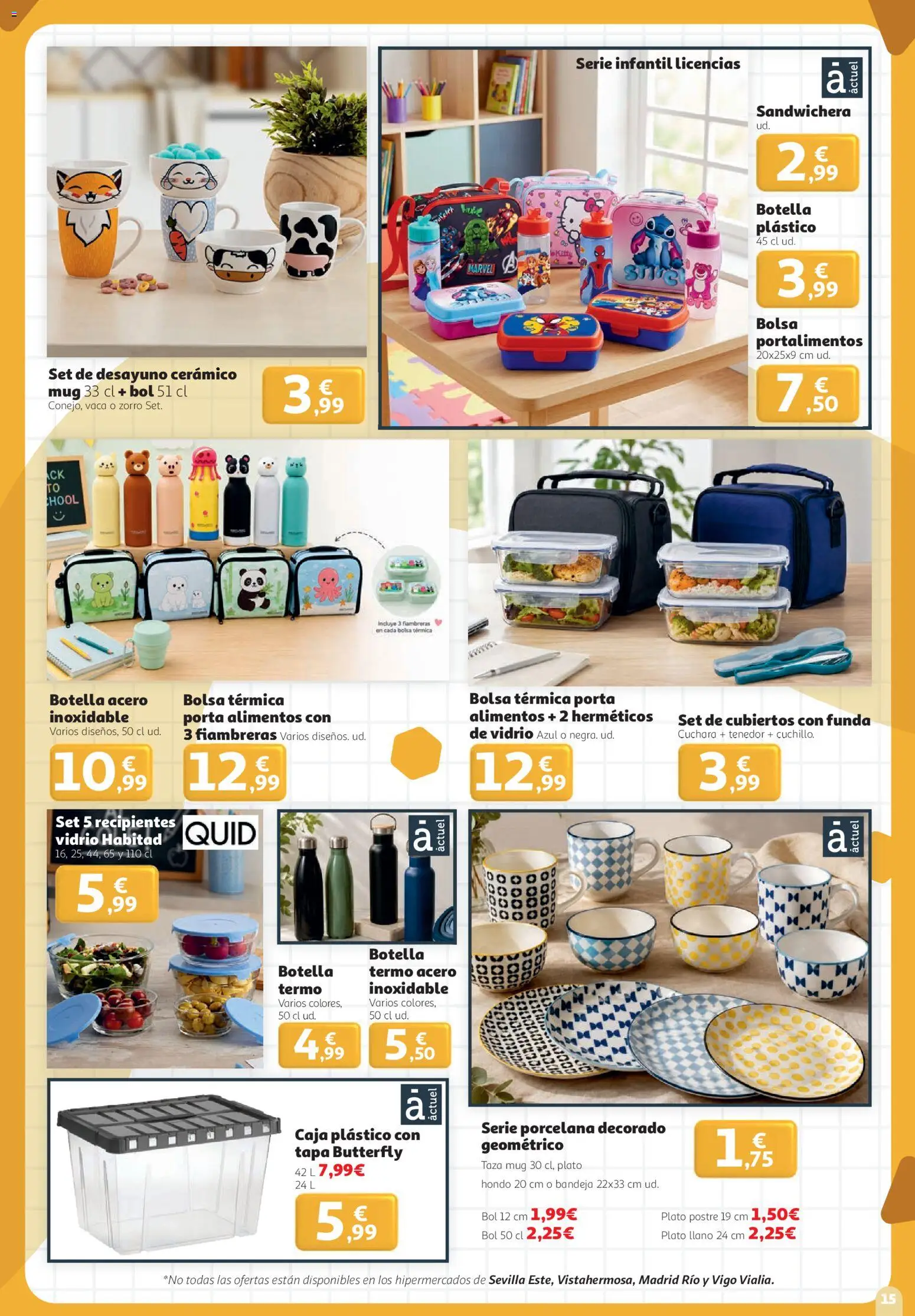 Alcampo - HG Nacional │ válido desde el 27/08/2026 | Página: 15 | Productos: Postre, Funda, Sandwichera, Alimentos