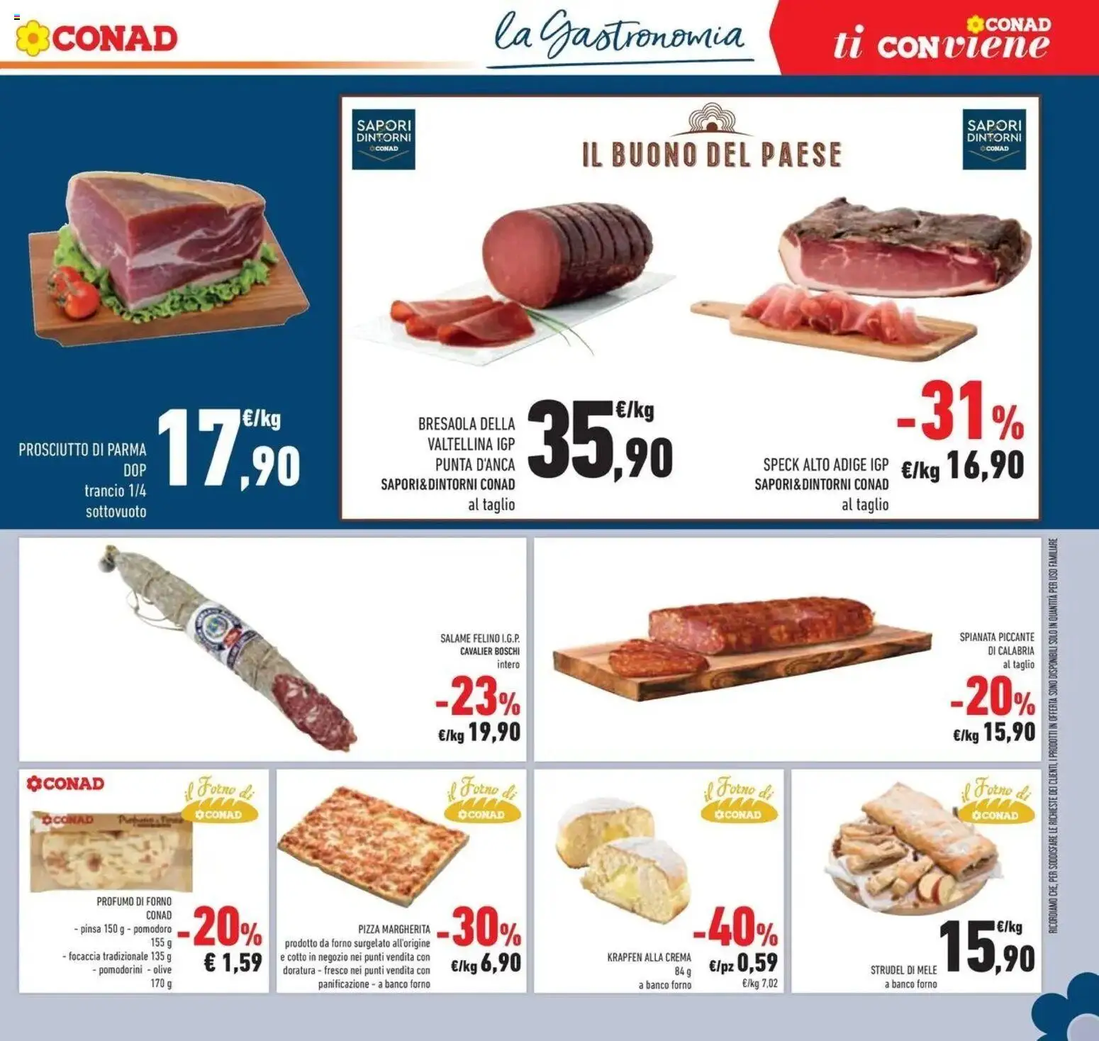 Volantino Conad del 23/09/2026 | Pagina: 19 | Prodotti: Pomodorini, Prosciutto, Forno, Il forno