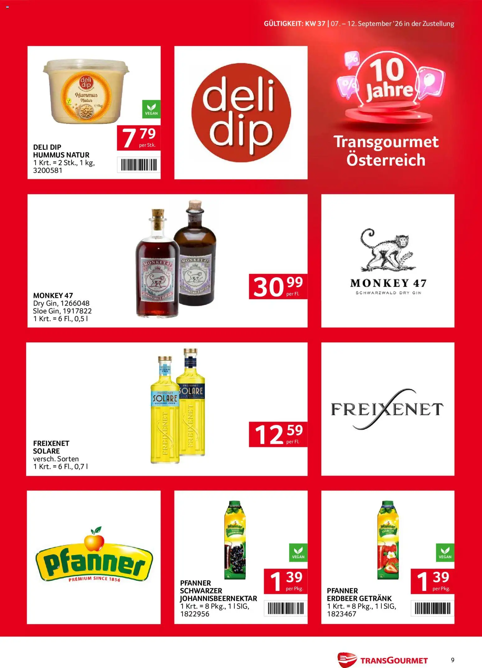 Transgourmet Zustellaktion - Broschüre gültig ab 07.09.2026 | Seite: 9 | Produkte: Gin