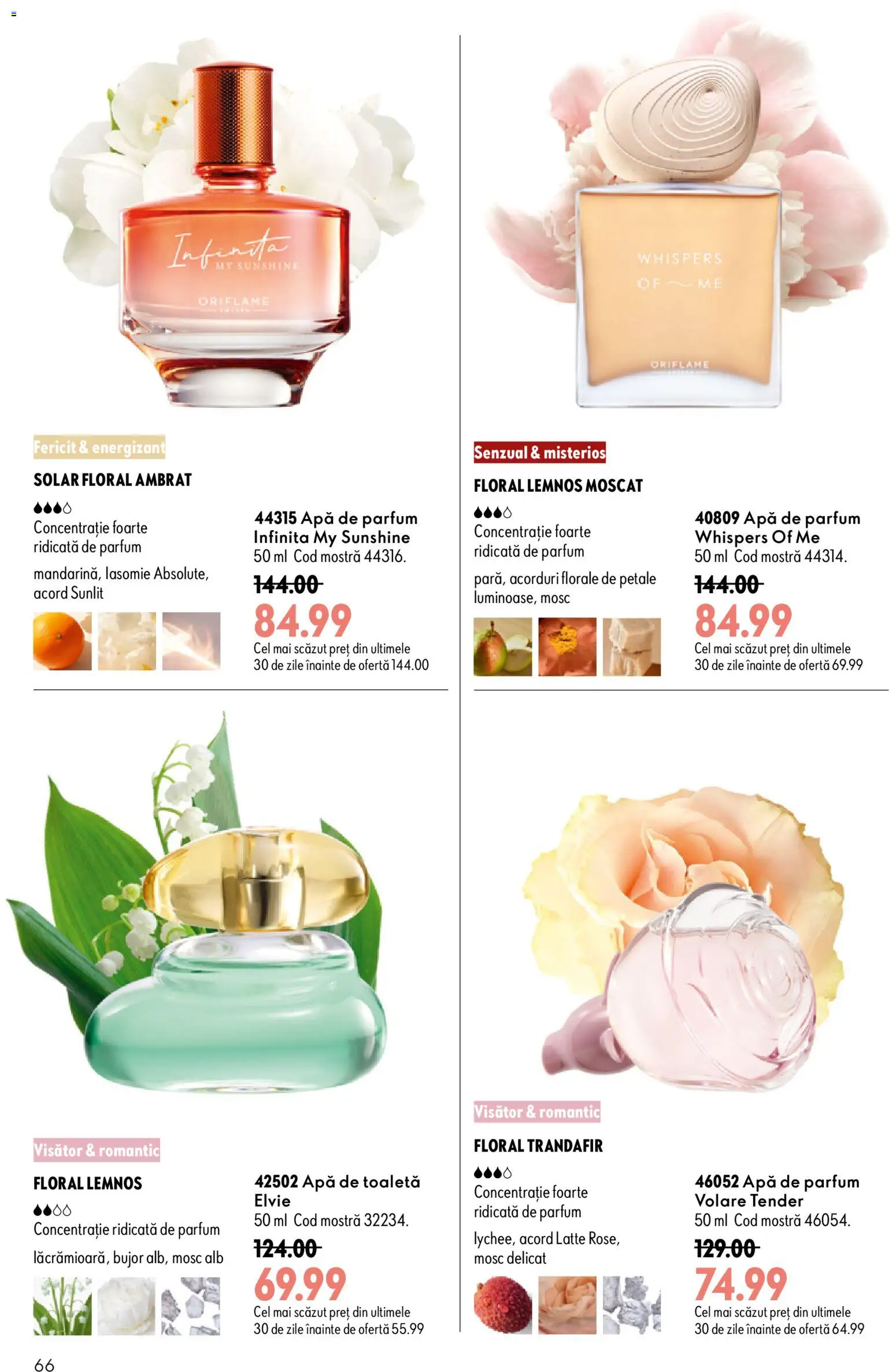 Noul catalog Oriflame – valabil de la 29.07.2026 | Pagină: 66 | Produse: Apă de parfum, Toaletă, Parfum, Apă