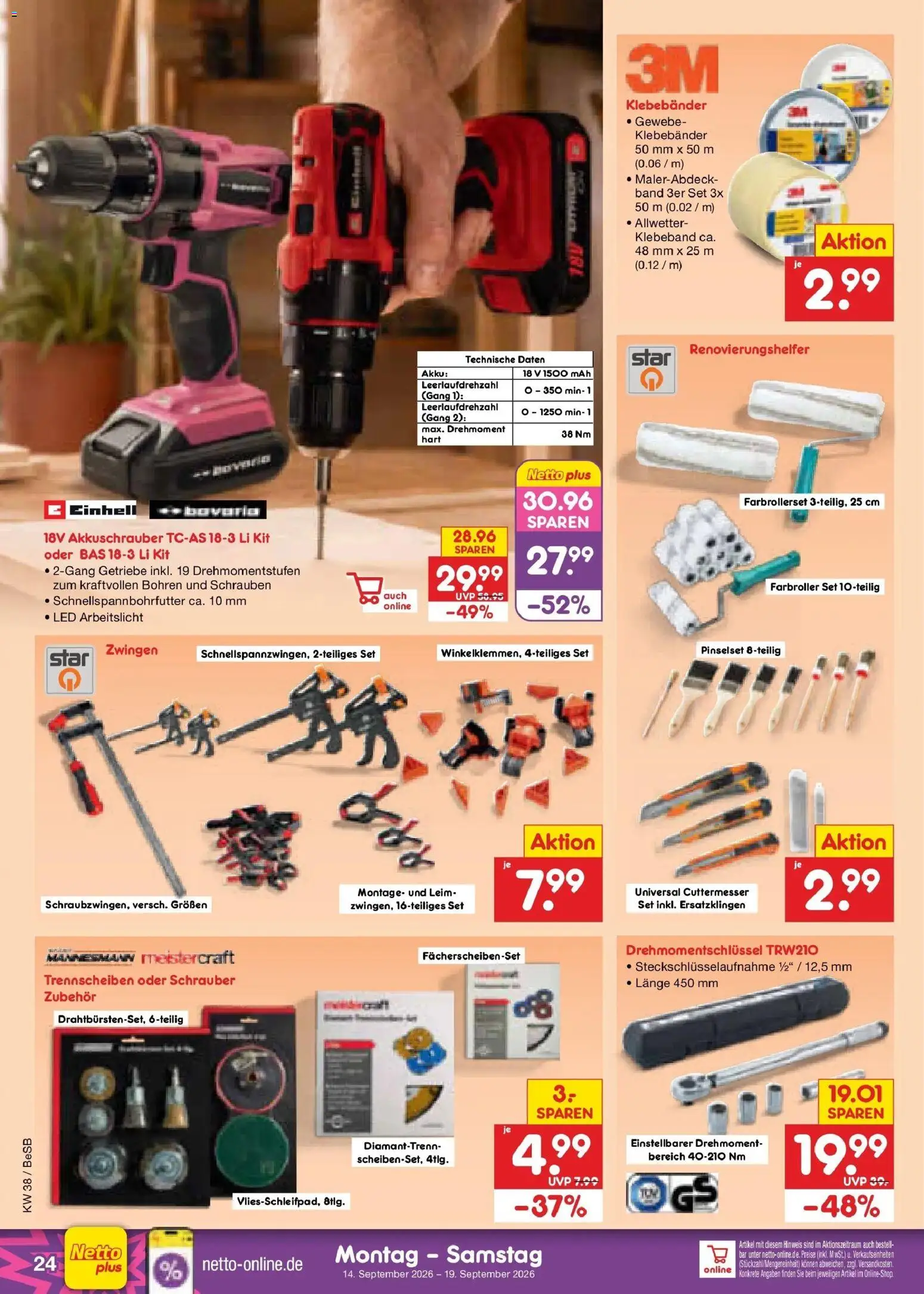Netto Marken-Discount Prospekt Berlin-Prenzlauer Berg – gültig ab 14.09.2026 | Seite: 36 | Produkte: Akkuschrauber