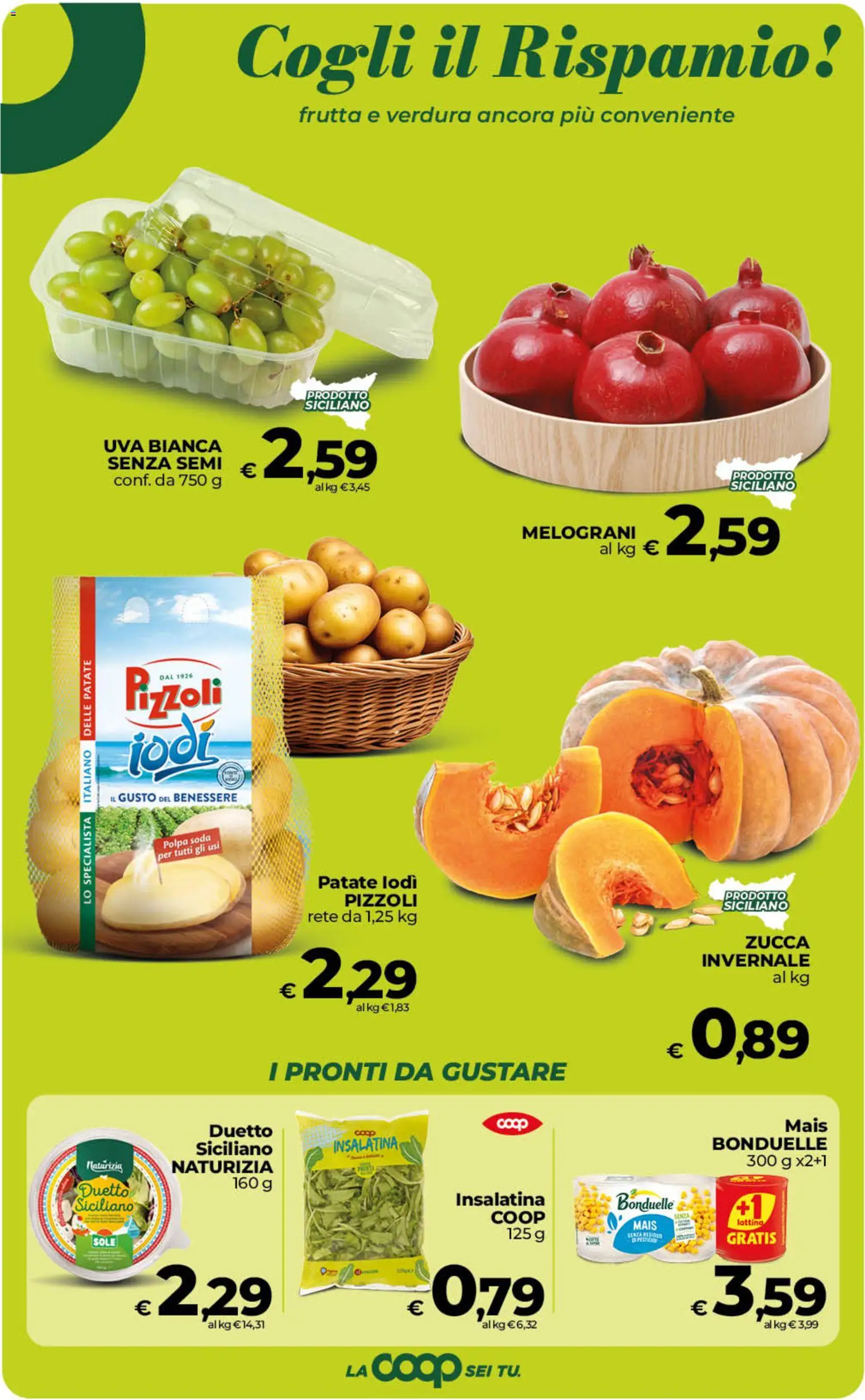 Volantino Ipercoop del 22/09/2026 | Pagina: 25 | Prodotti: Patate, Frutta, Zucca, Mais