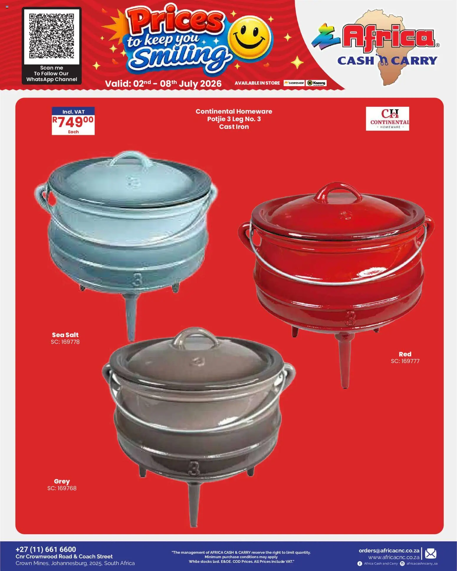 New Africa Cash & Carry catalogue – valid from 02/07/2026 | Page: 45 | Products: Iron, Salt