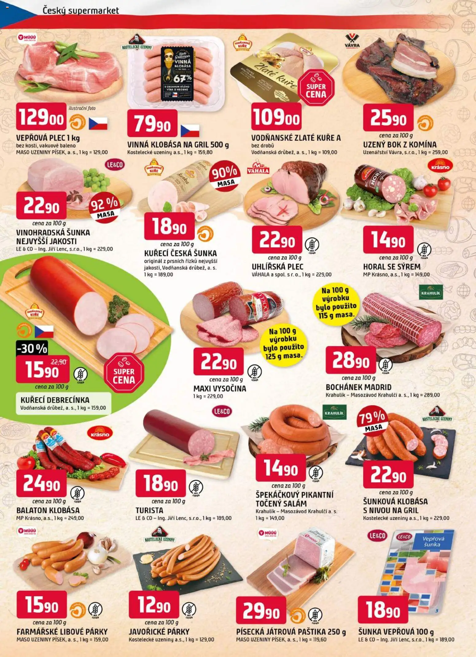 Trefa leták od 15.07.2026 | Strana: 2 | Produkty: Salám, Šunka, Uzeniny, Paštika