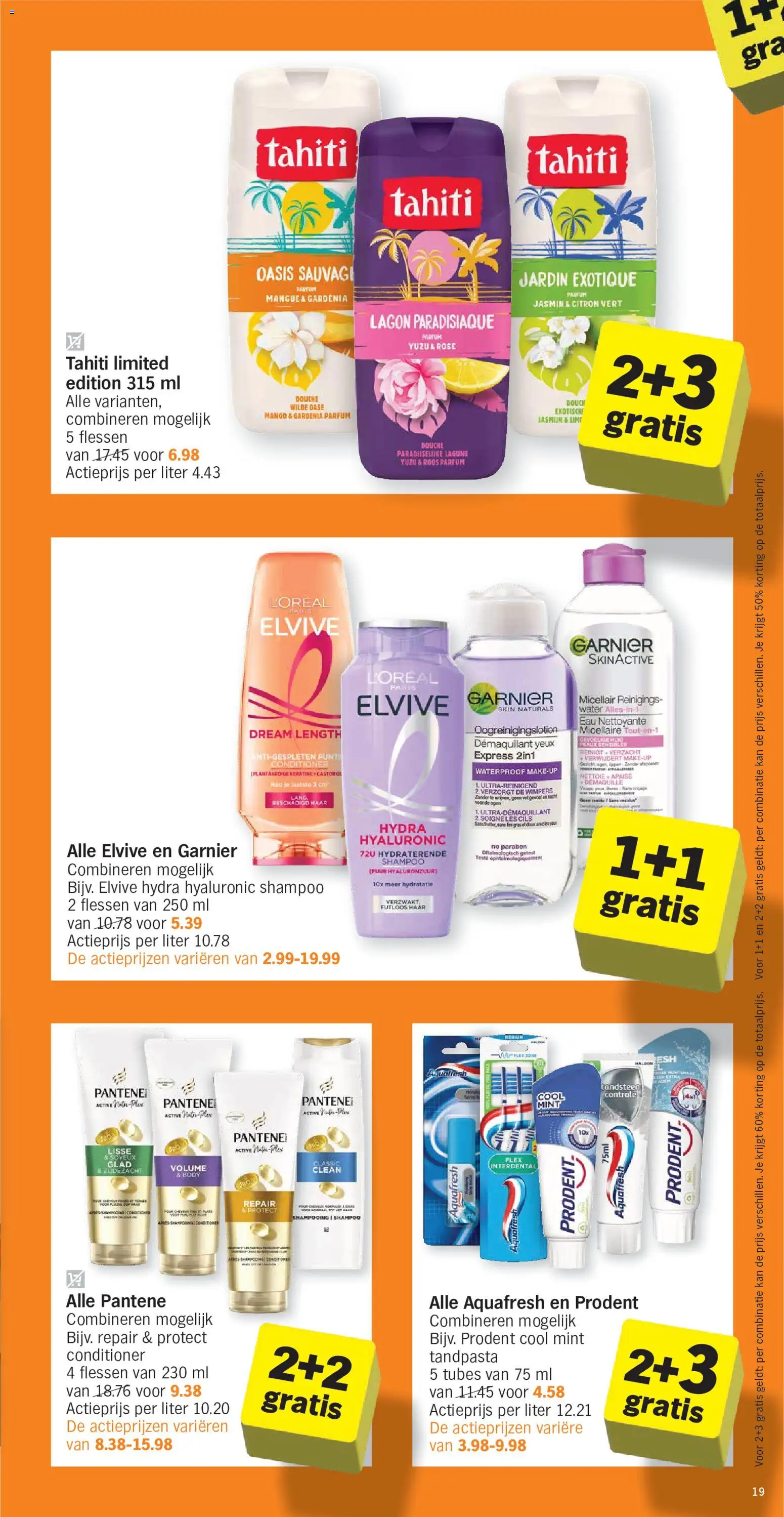 {H1} | Pagina: 19 | Producten: Shampoo, Conditioner, Tandpasta, Kan