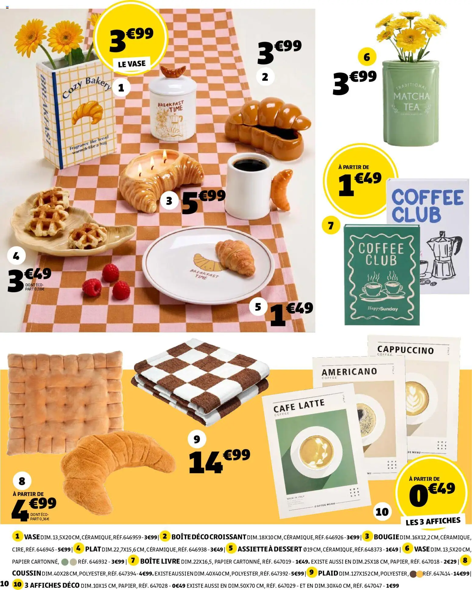 {H1} | Page: 10 | Produits: Matcha, Cappuccino, Plaid, Café