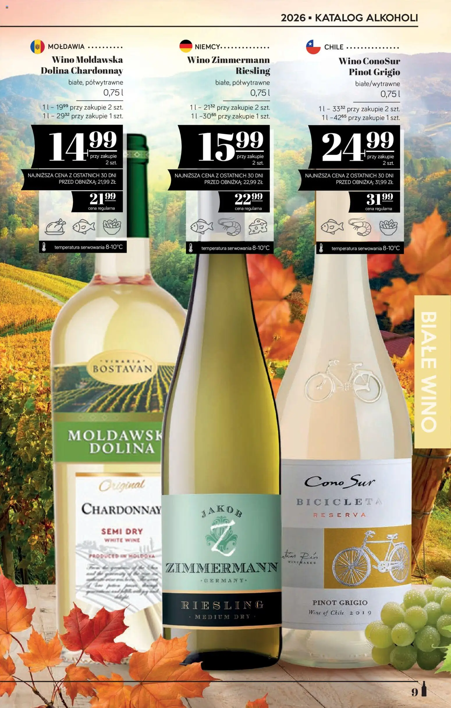 POLOmarket katalog - Alkoholi od 08.10.2026 | Strona: 9 | Produkty: Riesling, Chardonnay, Wino, Pinot Grigio