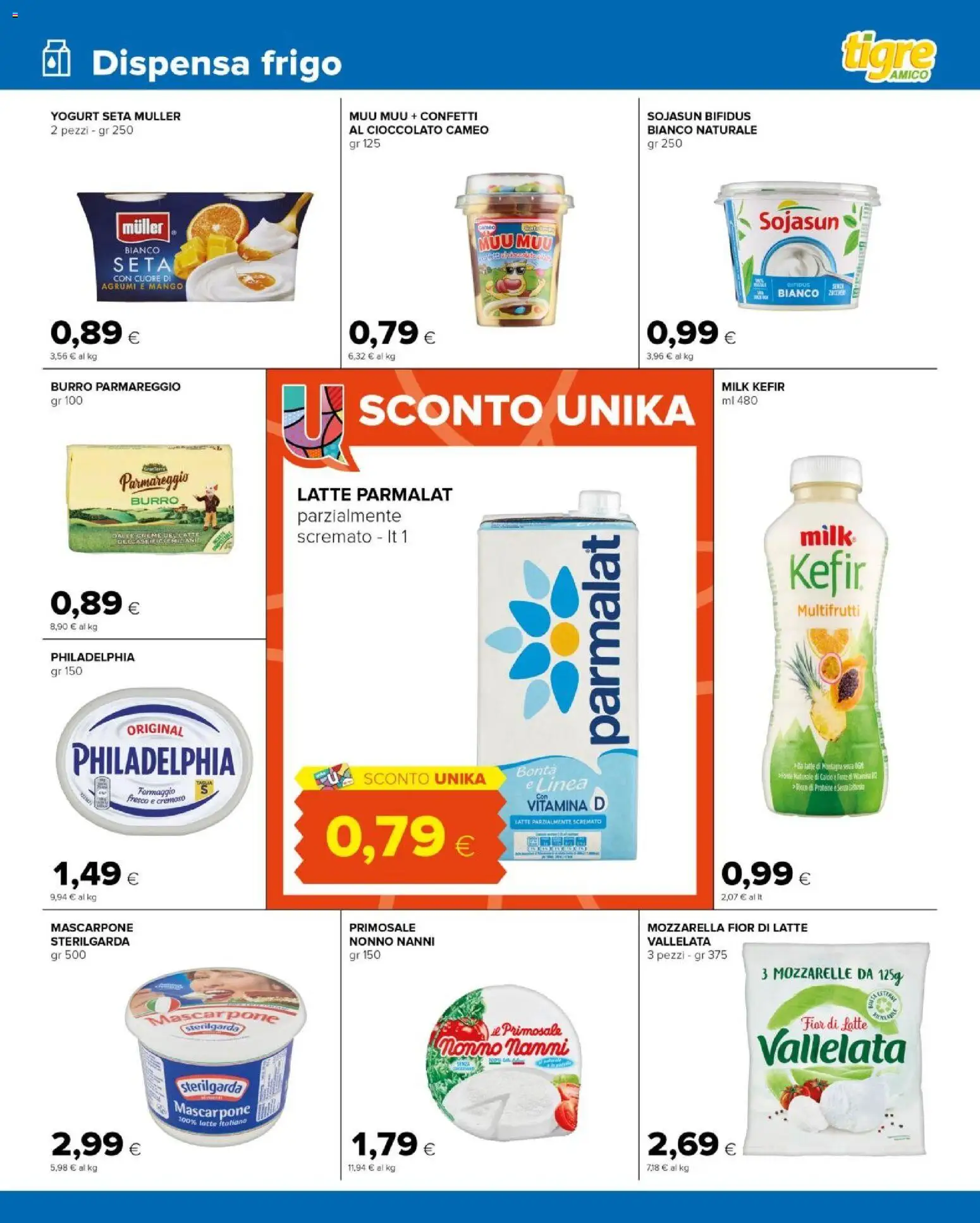 Volantino Tigre del 12/08/2026 | Pagina: 5 | Prodotti: Mozzarella, Formaggio, Agrumi, Mascarpone
