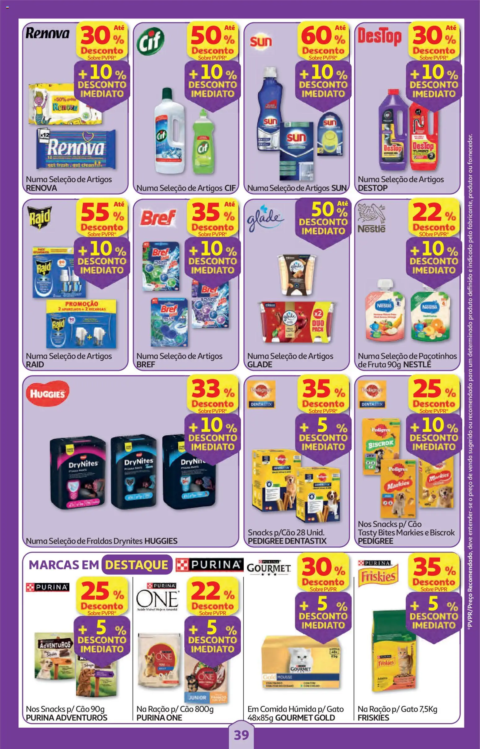Auchan folheto │ válido de 21.05.2026 | Página: 39 | Produtos: Purina one, Fraldas, Nestlé