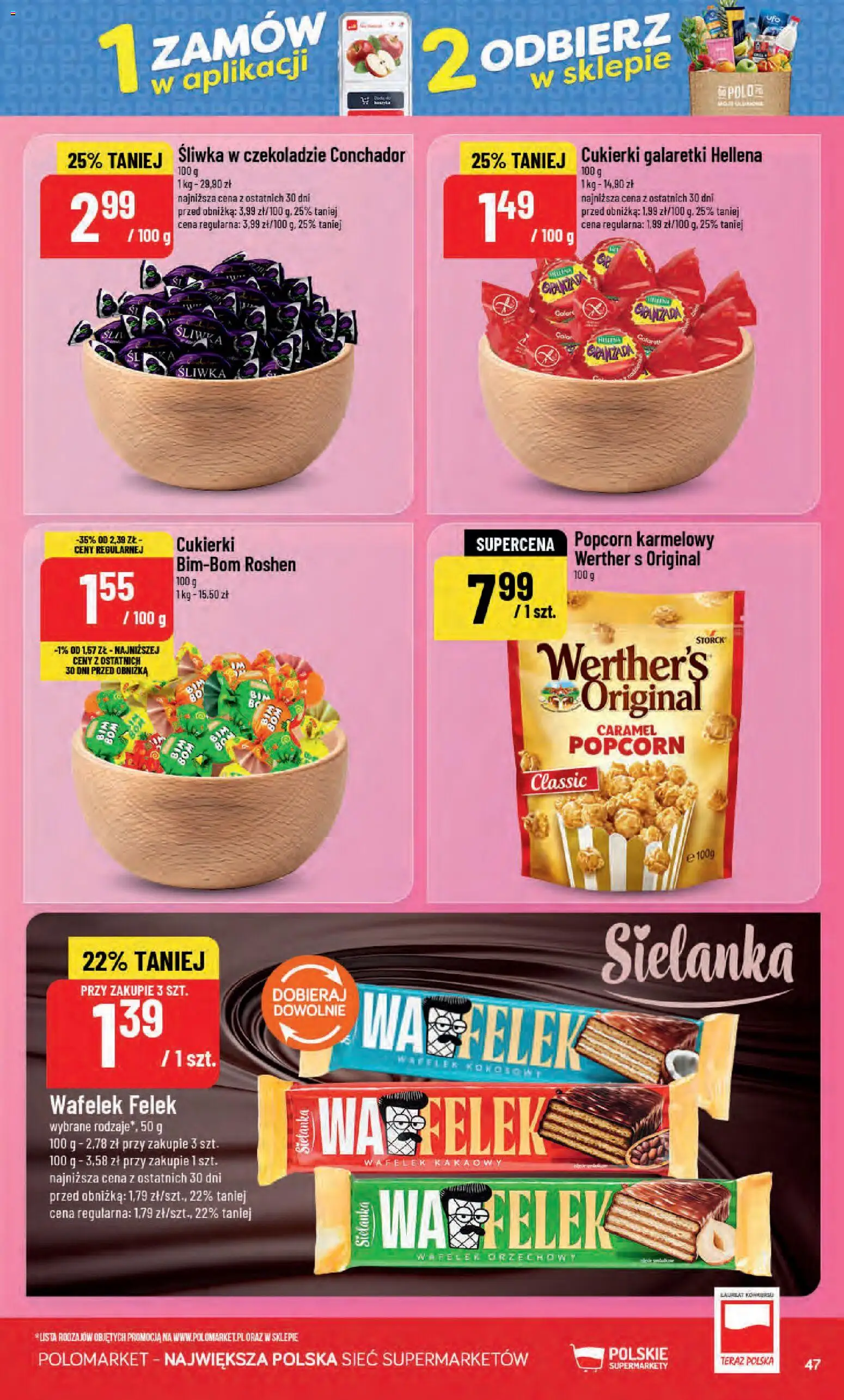 POLOmarket gazetka od 02.09.2026 | Strona: 47 | Produkty: Galaretki, Popcorn karmelowy, Popcorn, Cukierki galaretki