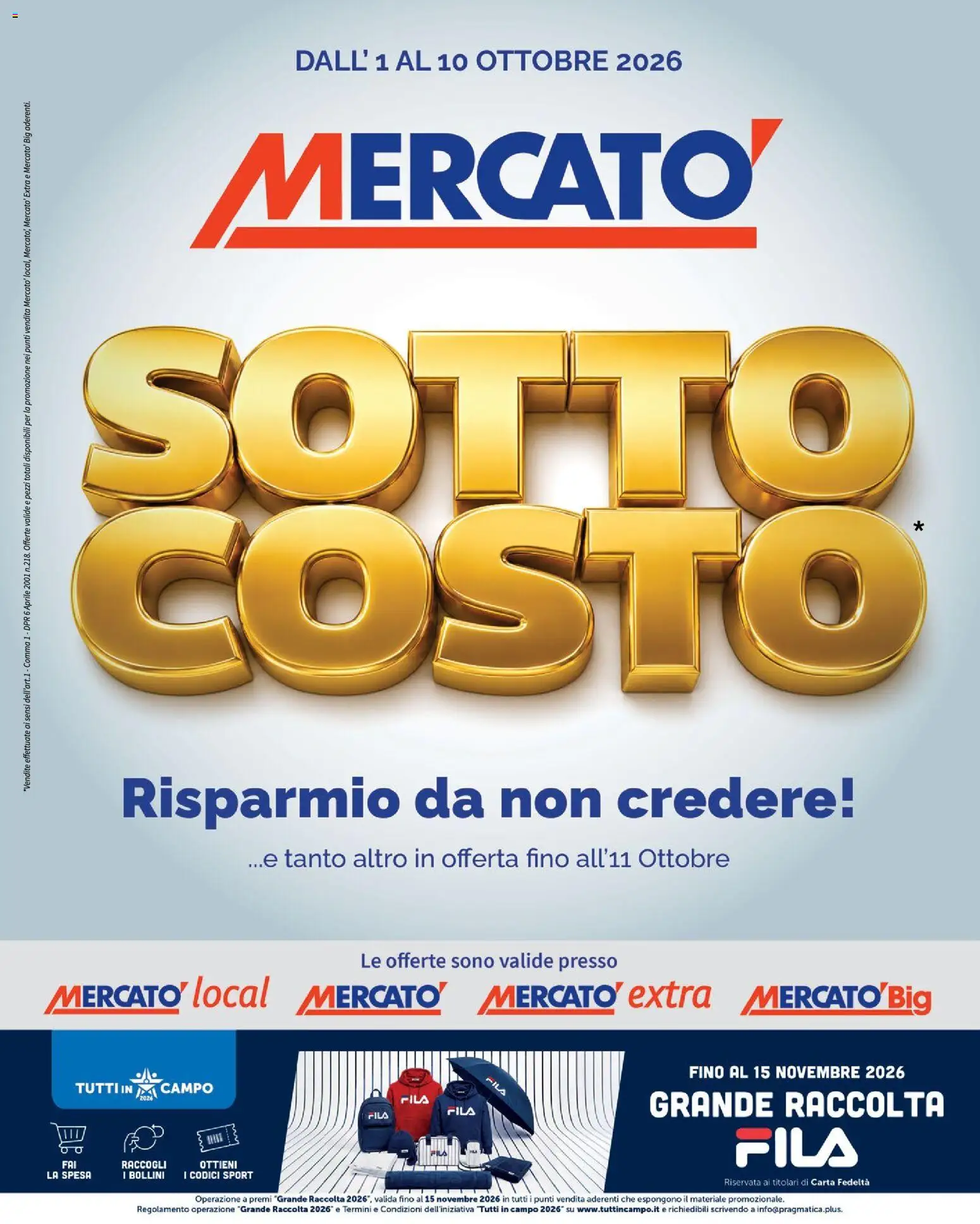 Volantino Mercatò del 01/10/2026 | Pagina: 1