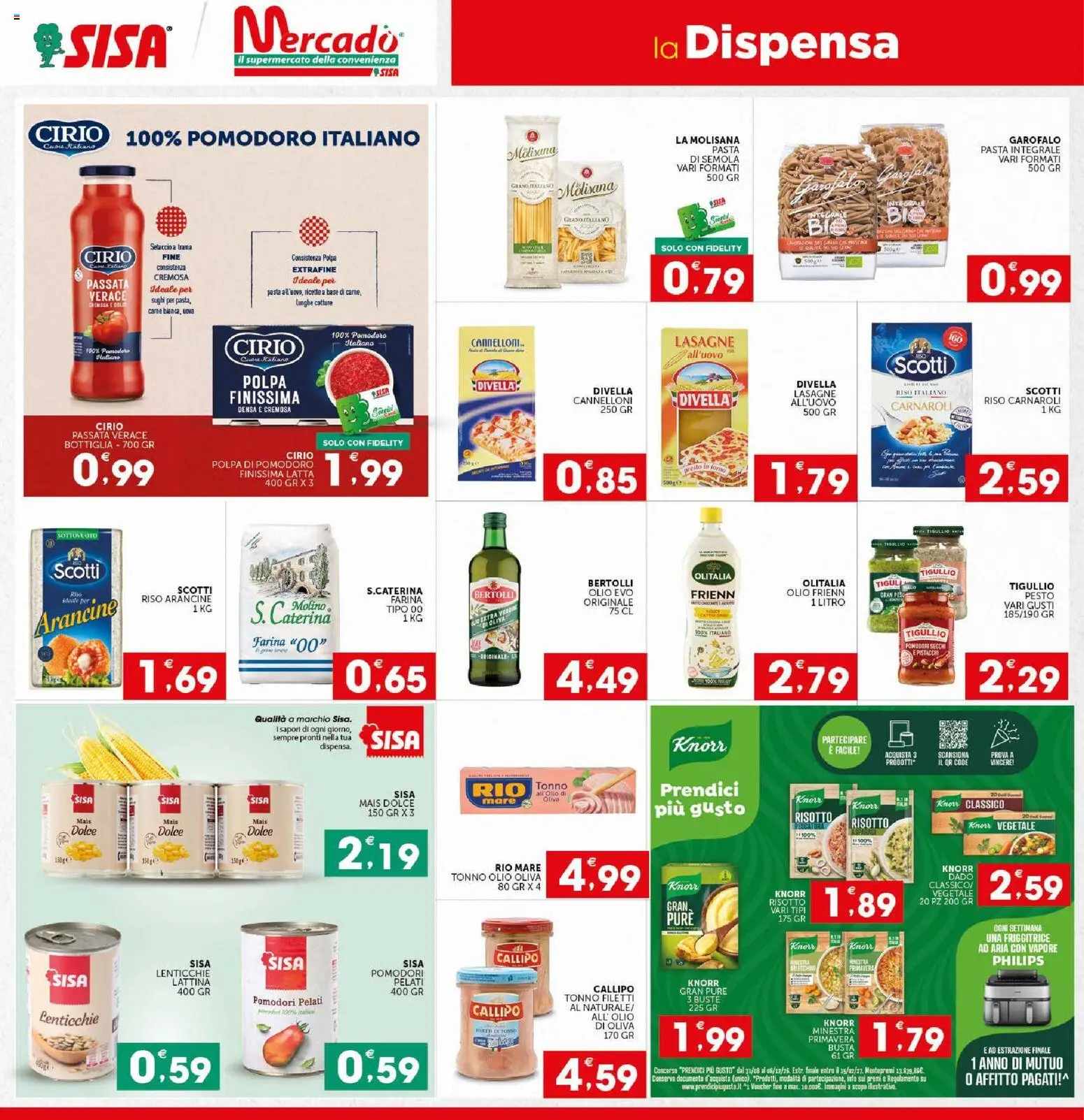 Volantino SISA del 29/10/2026 | Pagina: 14 | Prodotti: La Molisana, Divella, Pasta, Tonno