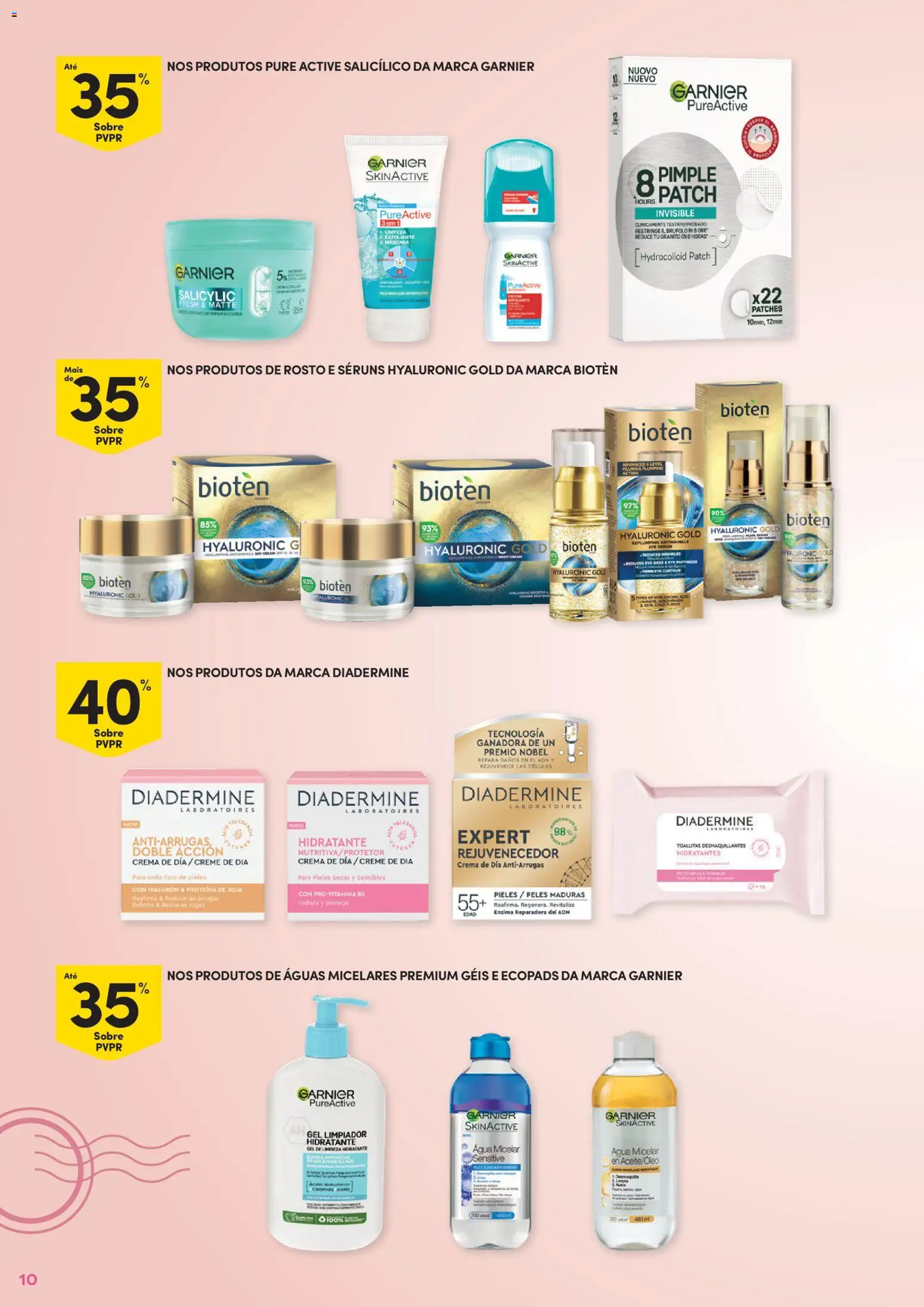 Continente Dia da Mãe │ válido de 14.04.2026 | Página: 10 | Produtos: Soja, Agua, Creme, Proteina