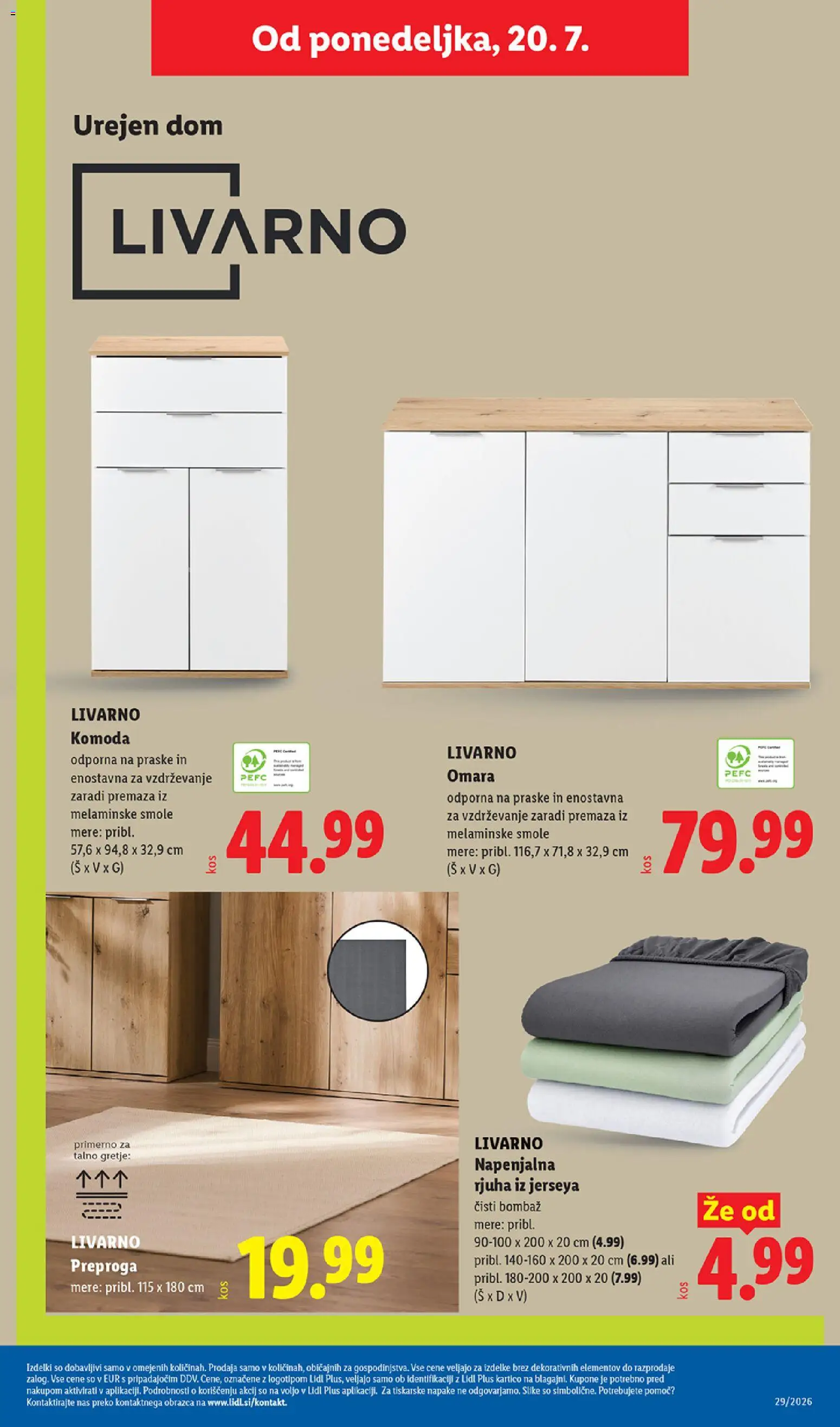 Novi Lidl katalog ponudbe – veljaven od 16.07.2026 | Stran: 63 | Izdelki: Omara, Komoda, Rjuha, Preproga