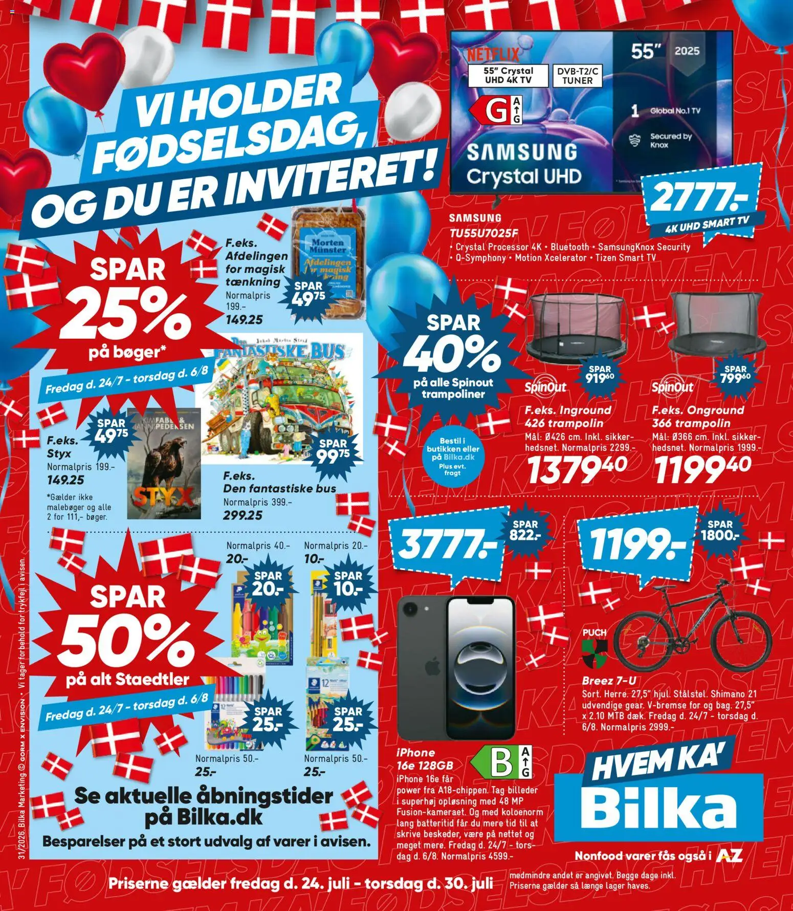 Bilka tilbudsavis – gyldig fra 24/07/2026 | Side: 1 | Produkter: Processor, Smart TV, TV Tuner, TV