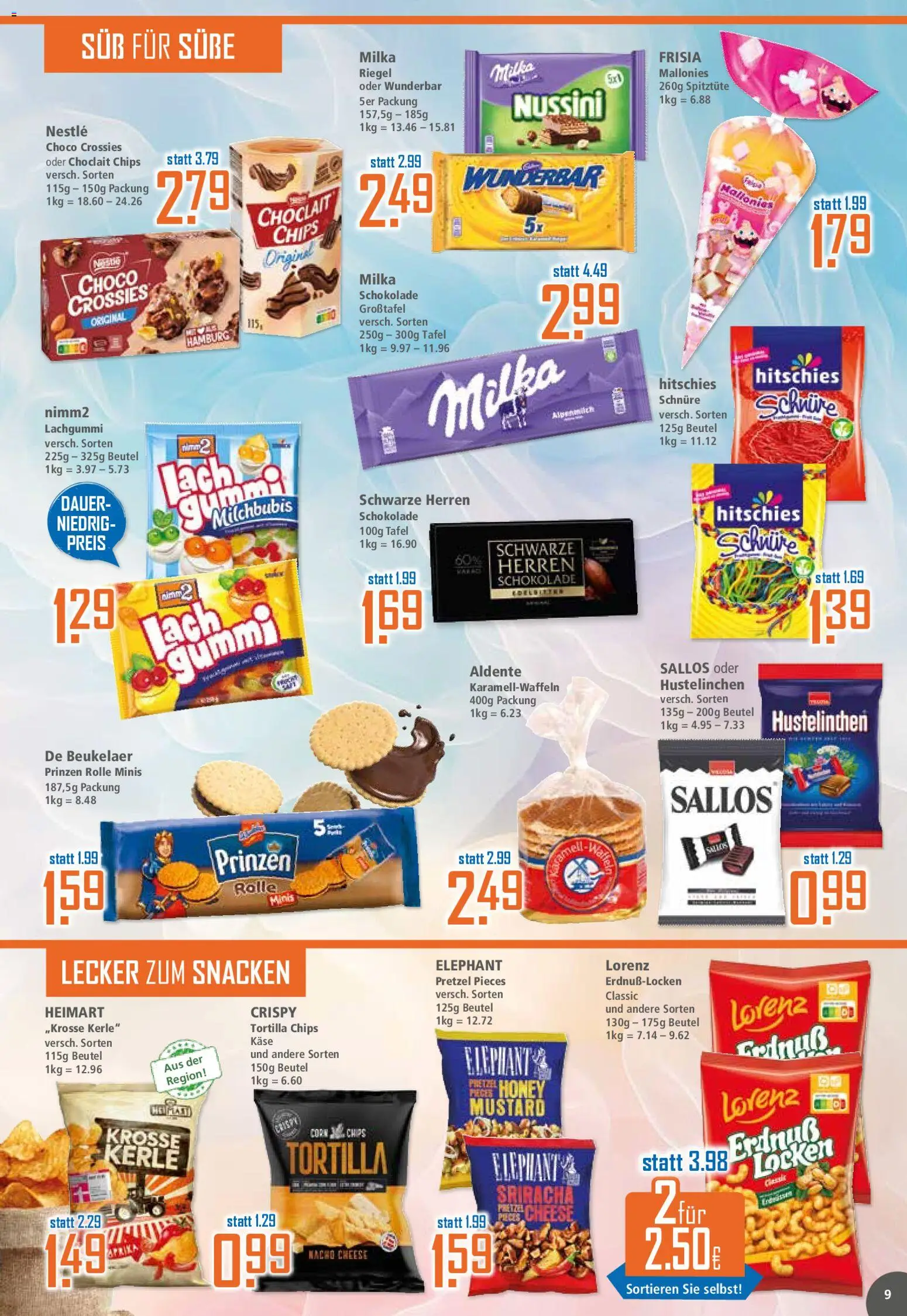 Klaas & Kock Prospekt 	 – gültig ab 11.05.2026 | Seite: 9 | Produkte: Käse, Schokolade, Milka, Chips
