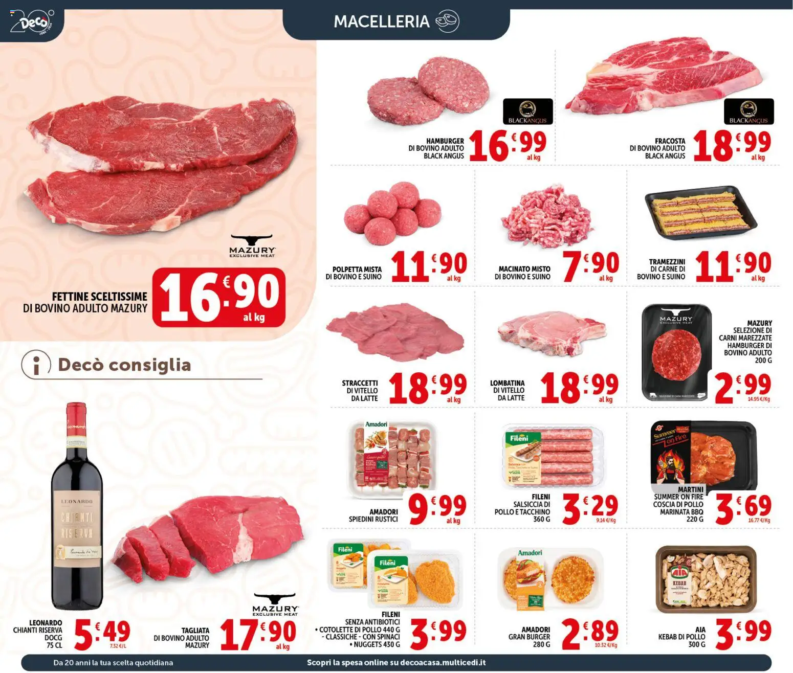 Volantino Decò del 20.05.2026 | Pagina: 4 | Prodotti: Bovino, Nuggets, Tacchino, Salsiccia