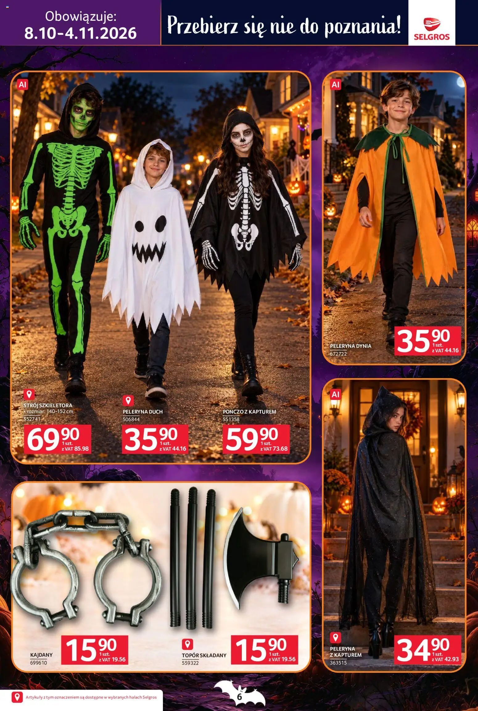 Selgros cash&carry gazetka - Halloween od 08.10.2026 | Strona: 6 | Produkty: Dynia