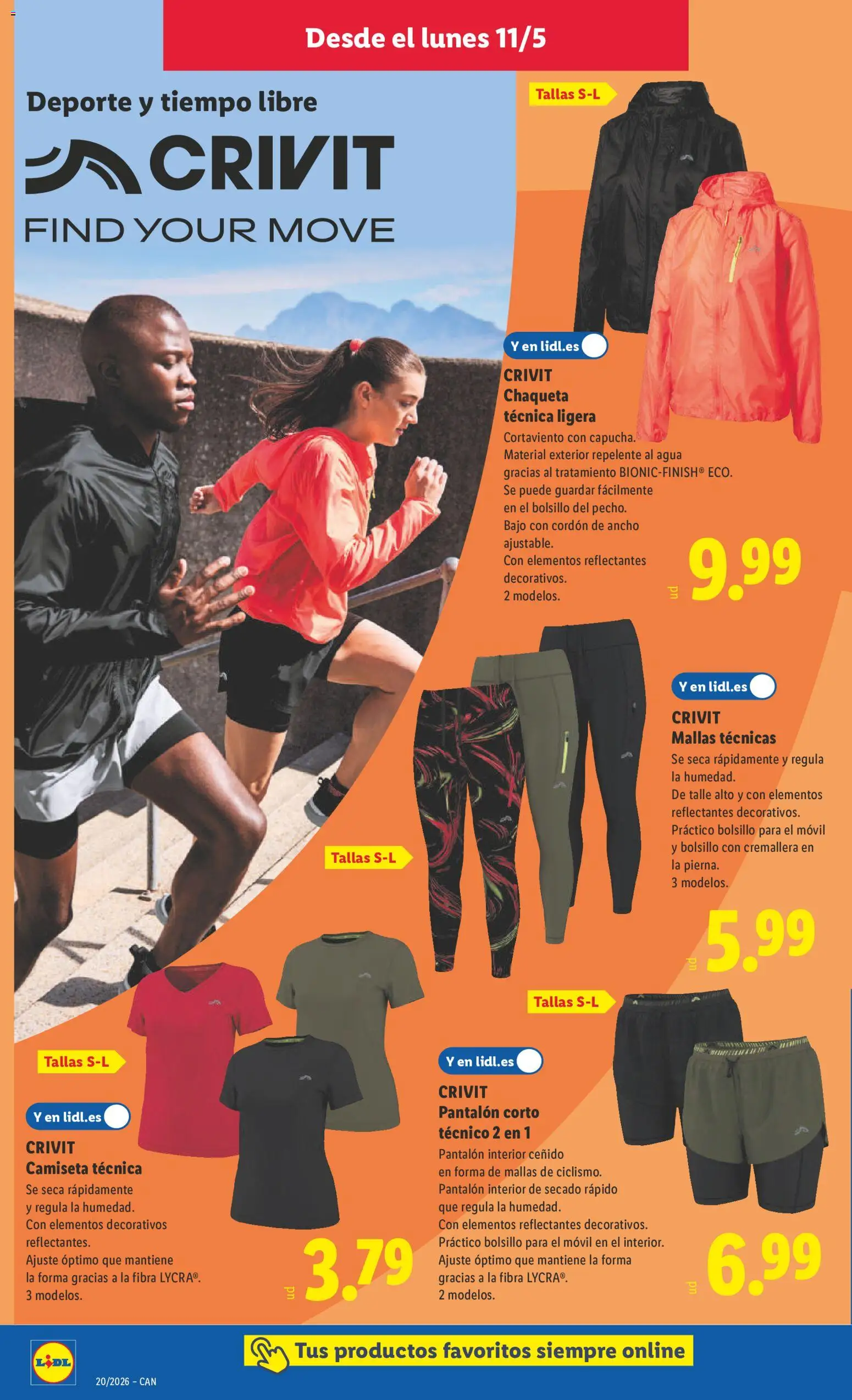 Lidl folleto de bazar │ válido desde el 11.05.2026 | Página: 16 | Productos: Chaqueta, Pantalón corto