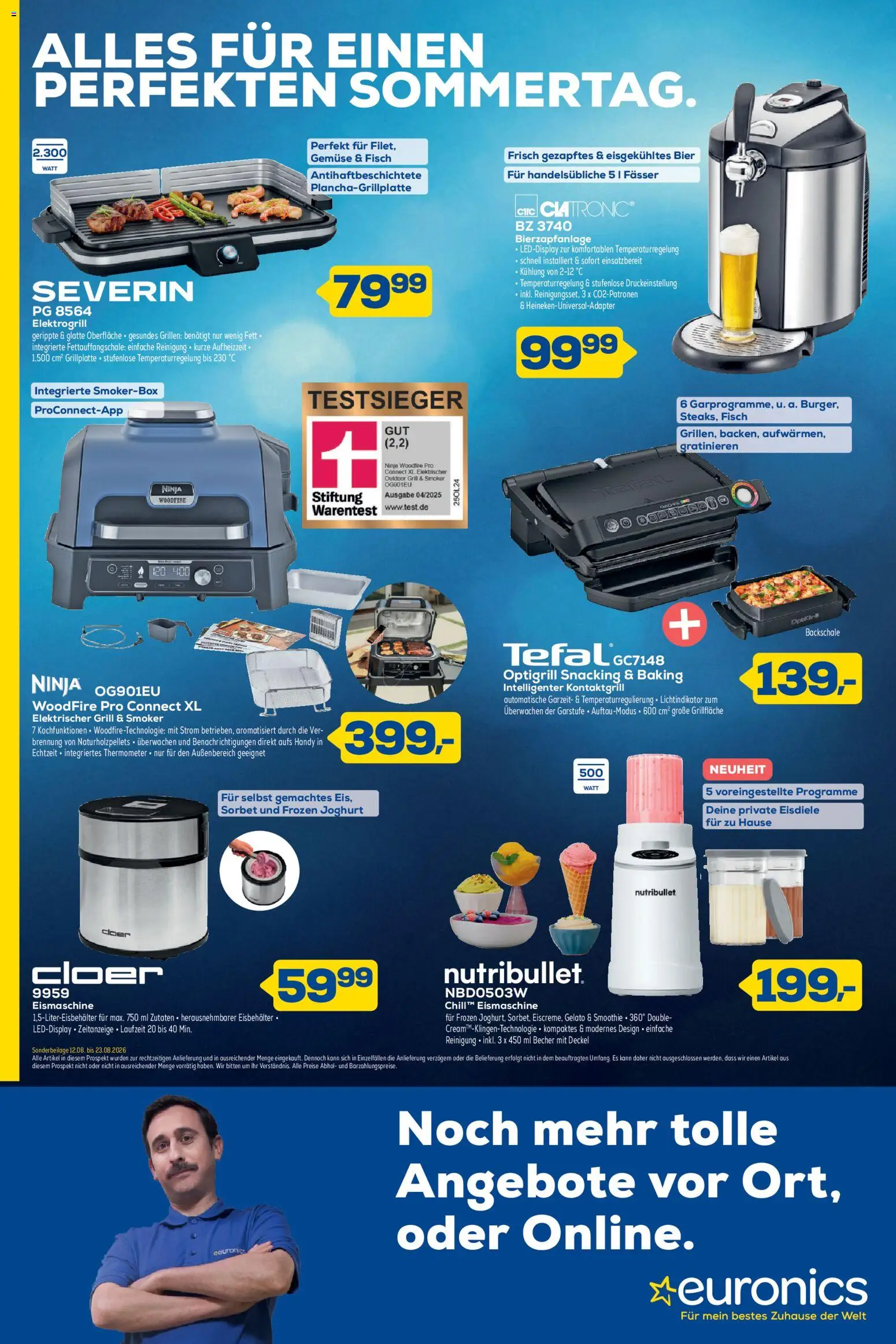 Euronics Prospekt – gültig ab 12.08.2026 | Seite: 12 | Produkte: Thermometer, Fisch, Bierzapfanlage, Gemüse