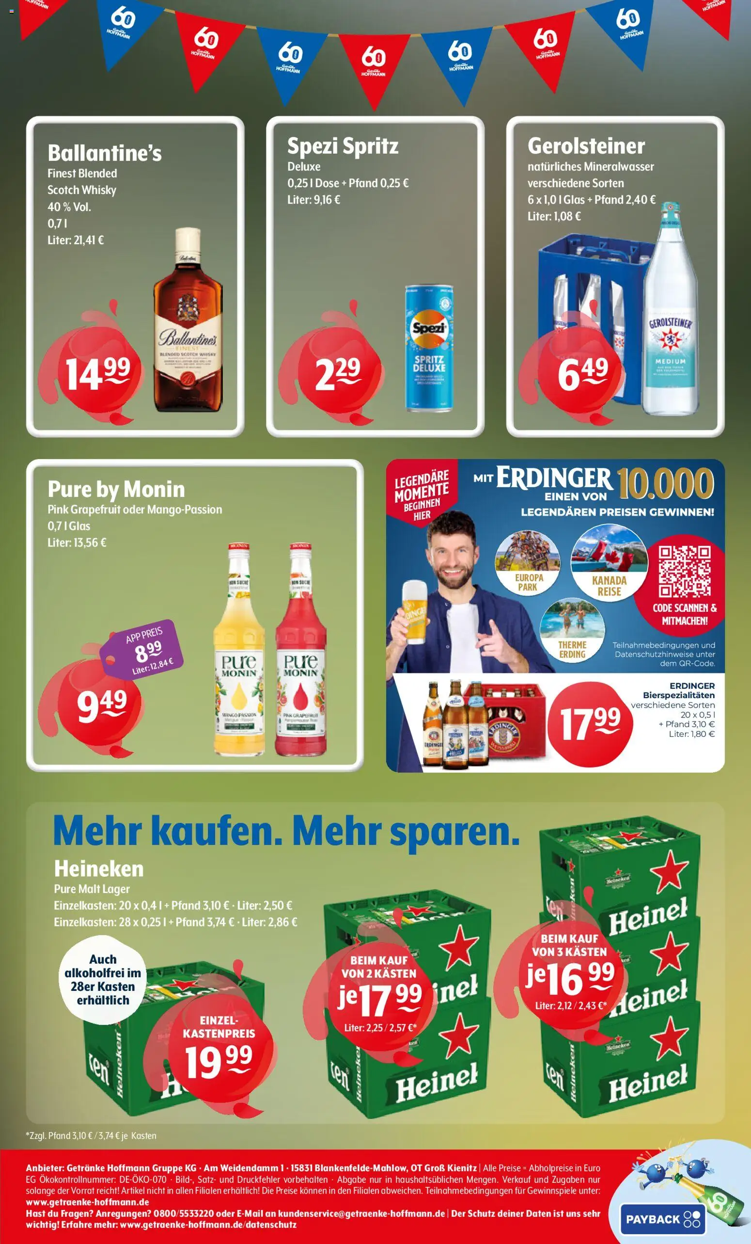 Getränke Hoffmann Prospekt – gültig ab 13.07.2026 | Seite: 8 | Produkte: Erdinger, Mineralwasser, Heineken, Grapefruit