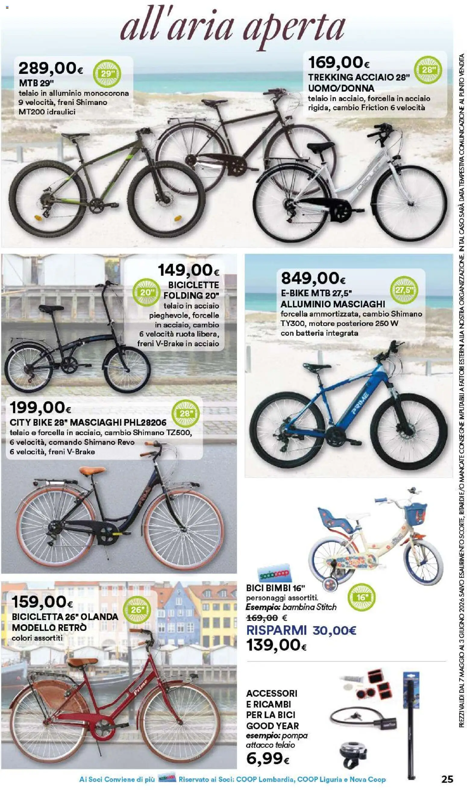 Volantino Ipercoop del 07.05.2026 | Pagina: 25 | Prodotti: Bicicletta, Data, Alluminio, Batteria