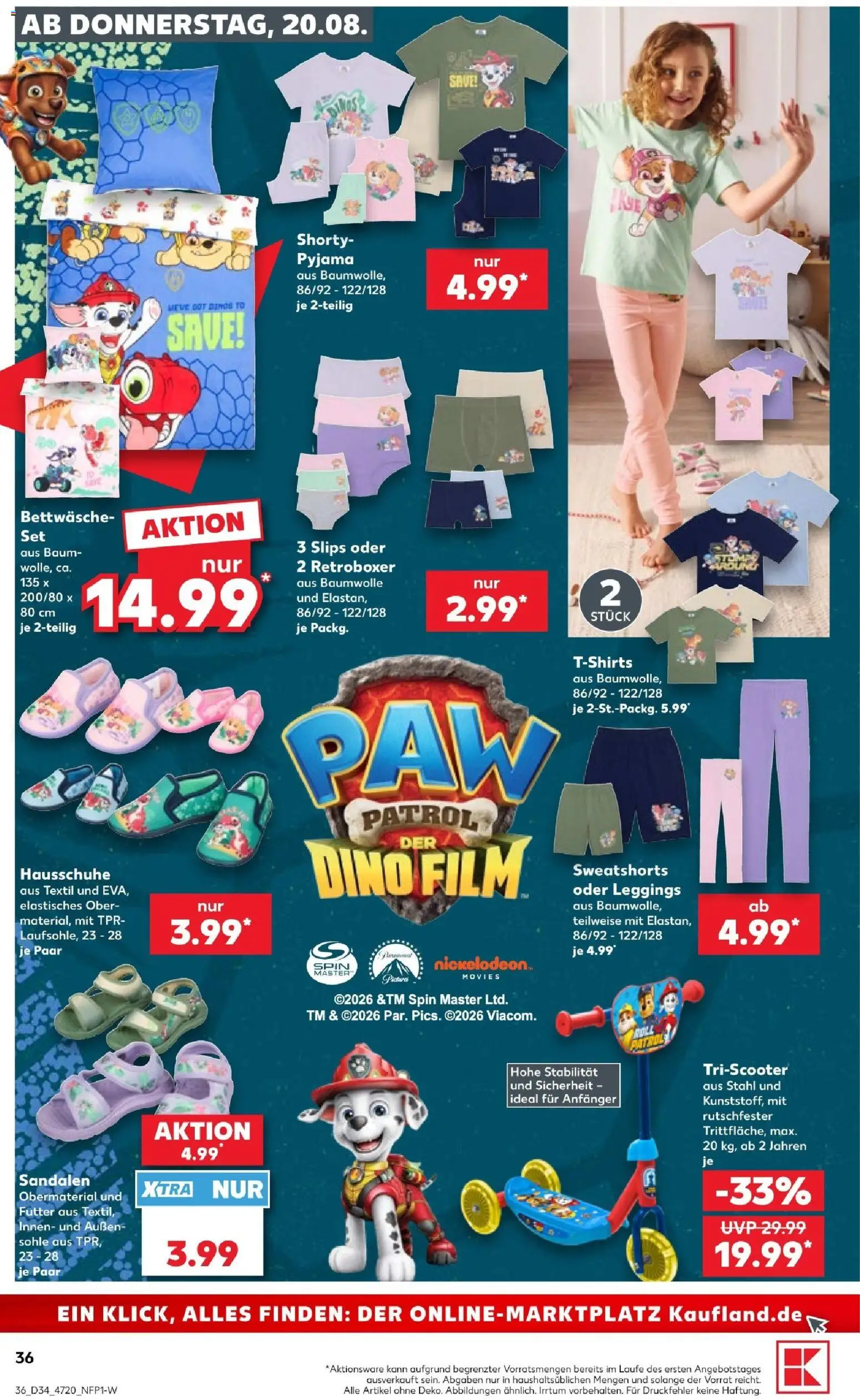 Kaufland Prospekt Hannover – gültig ab 20.08.2026 | Seite: 38 | Produkte: Sweatshorts, Bettwäsche, Leggings, Hausschuhe
