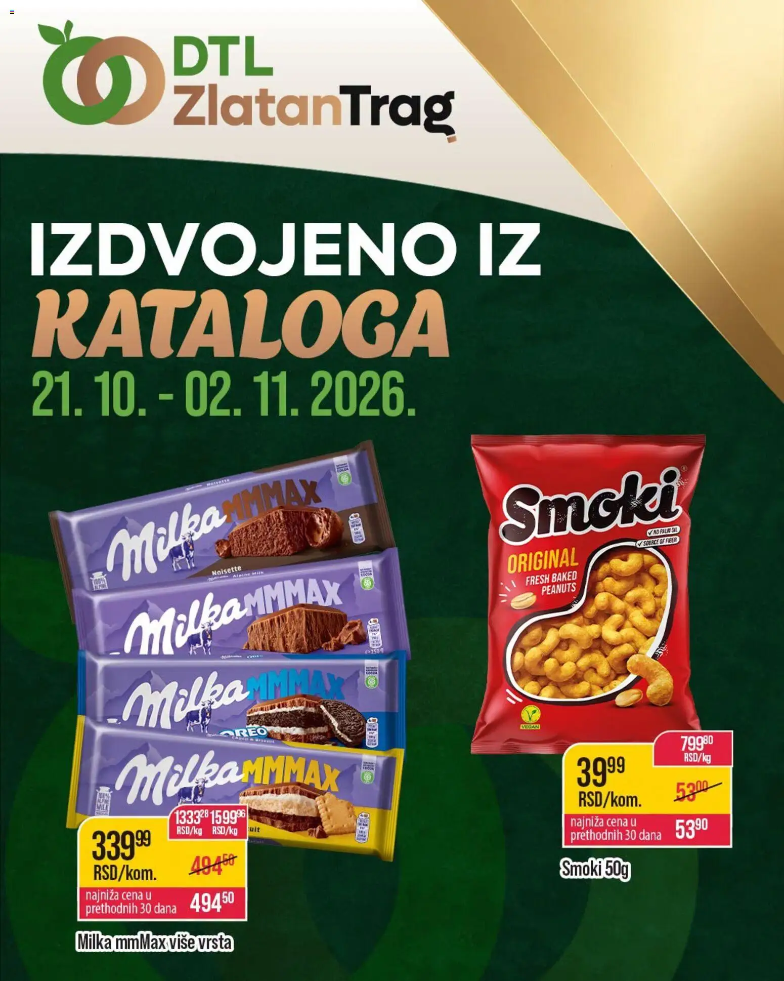 Zlatan Trag katalog - važi od 21.10.2026 | Strana: 2 | Proizvode: Milka, Smoki