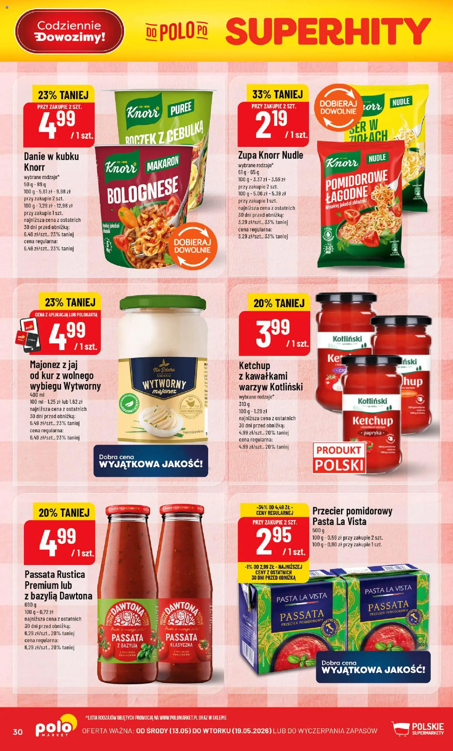 POLOmarket gazetka od 13.05.2026 | Strona: 30 | Produkty: Papryka, Bazylia, Zupa, Ser