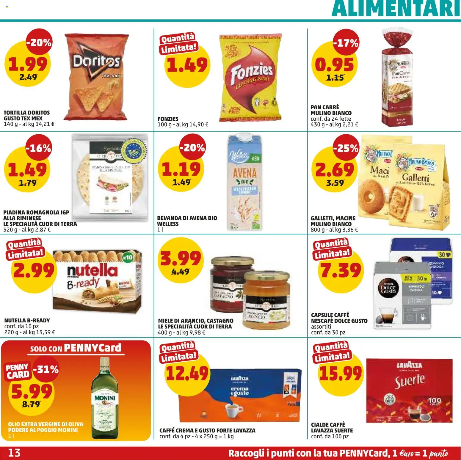Volantino PENNY del 13/08/2026 | Pagina: 13 | Prodotti: Crema, Caffè, Miele, Terra