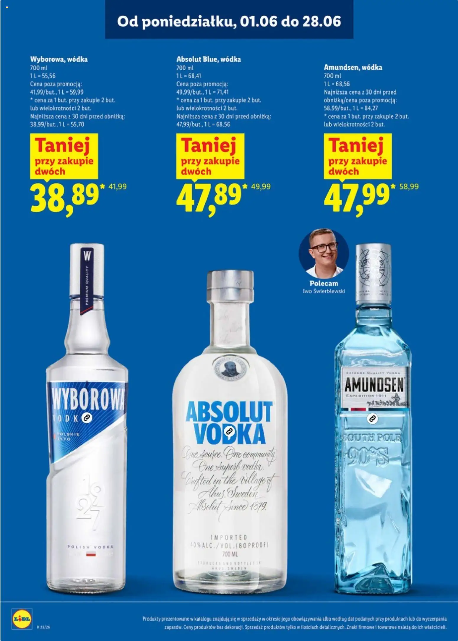 Lidl Katalog alkoholi mocnych od 01.06.2026 | Strona: 7 | Produkty: Wódka Absolut, Vodka, Wódka