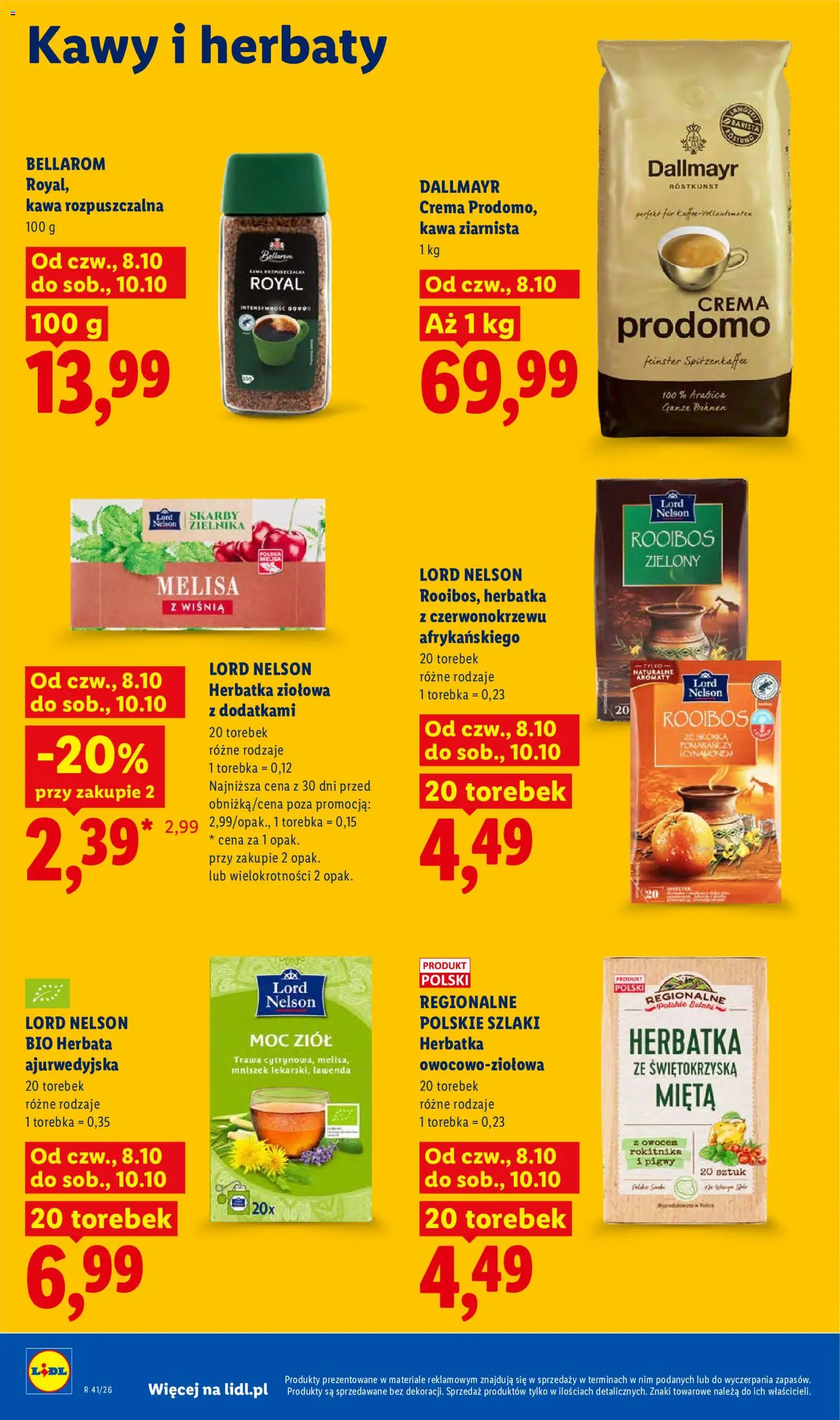 Lidl gazetka od 08.10.2026 | Strona: 80 | Produkty: Torebka, Mięta, Herbata, Lawenda