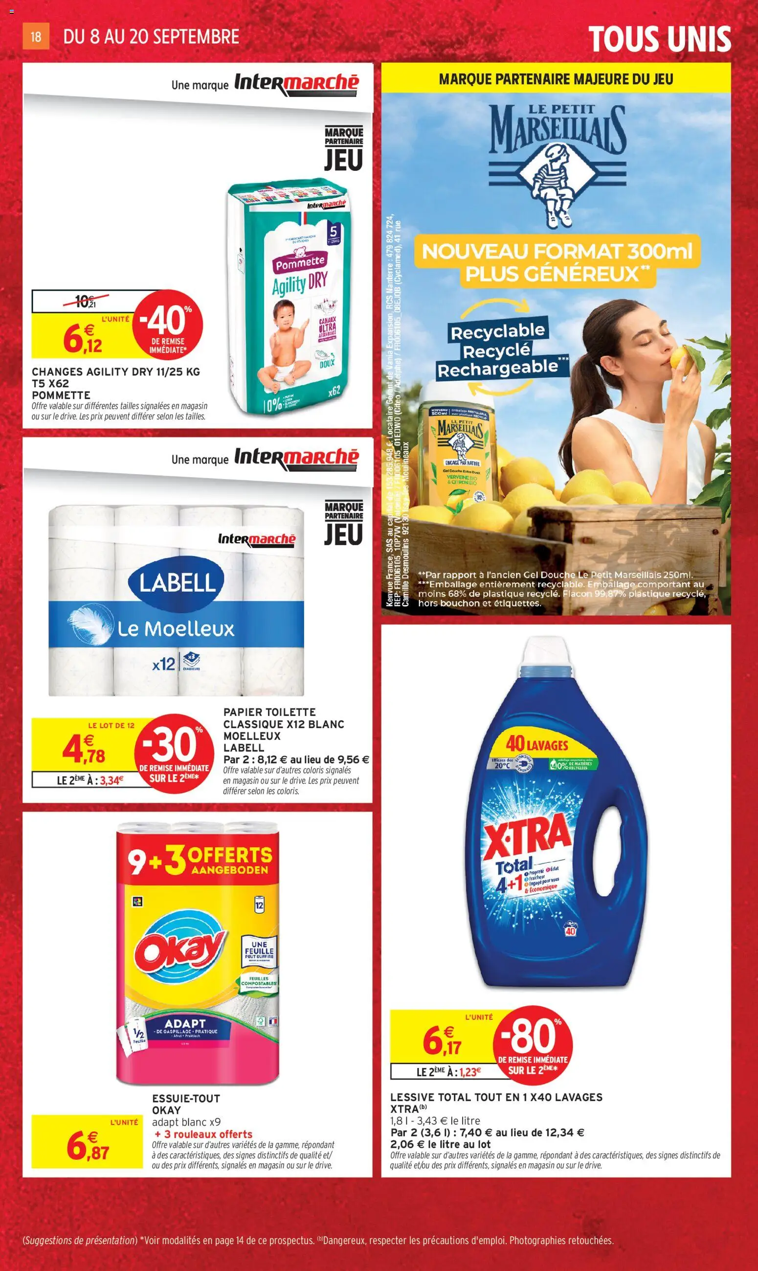 {H1} | Page: 18 | Produits: Citron, Papier toilette, Gel douche, Lessive