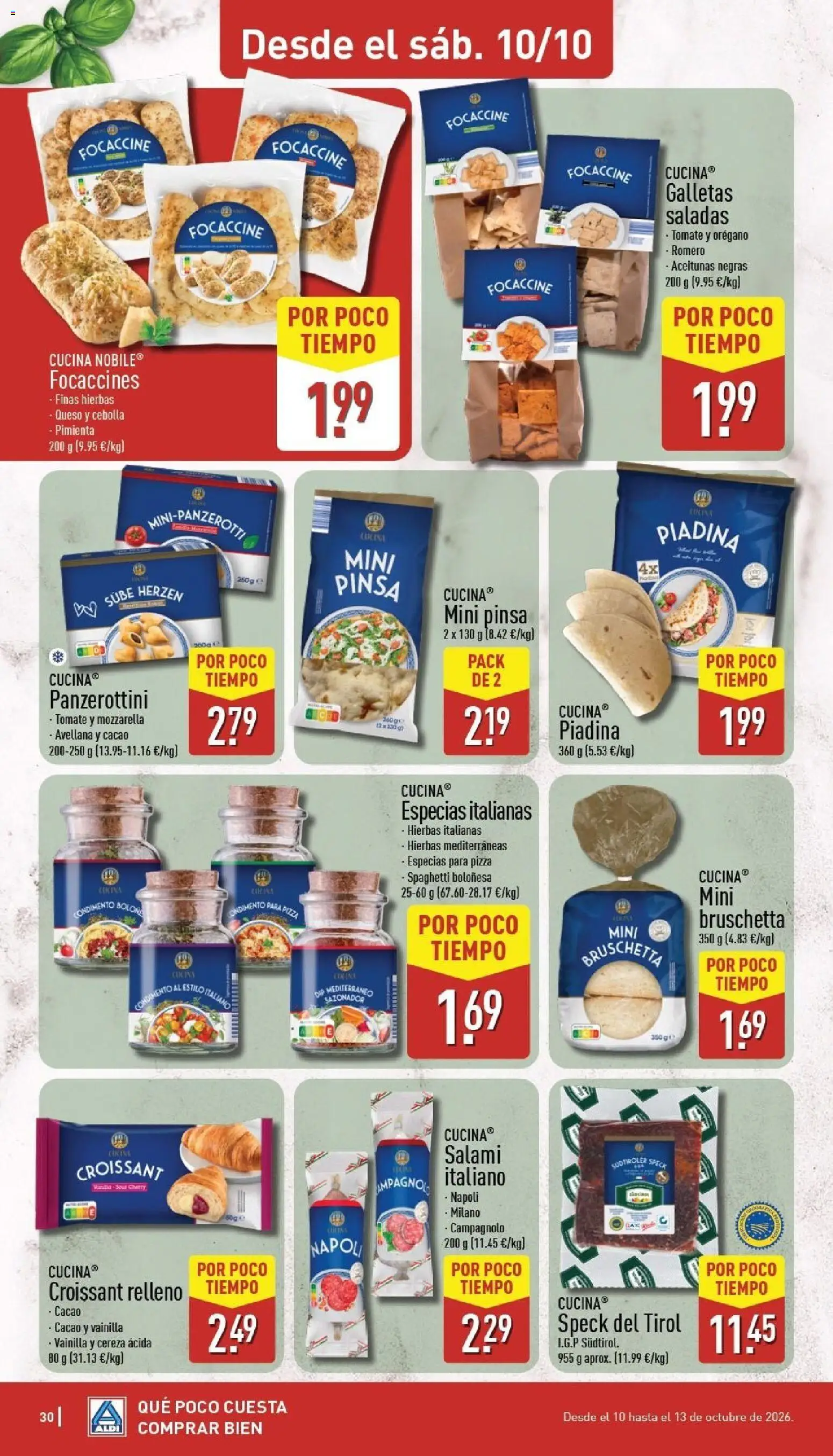 Aldi folleto Península │ válido desde el 05/10/2026 | Página: 30 | Productos: Aceitunas, Tomate, Croissant, Galletas