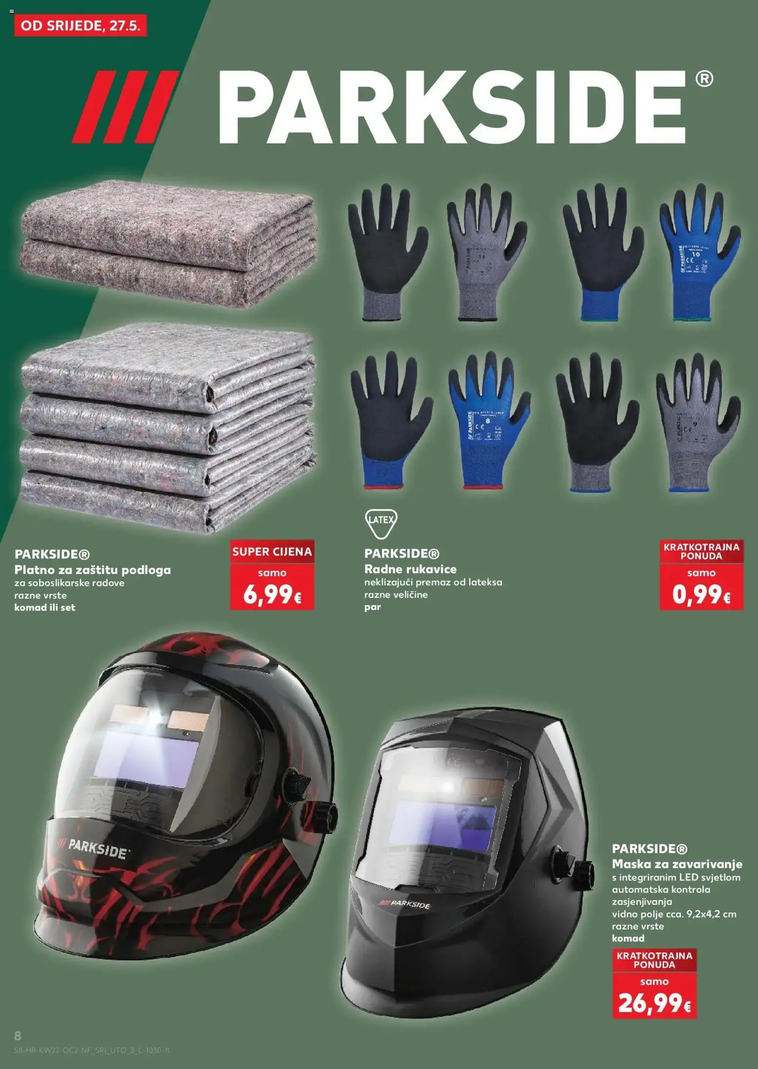 Kaufland katalog | vrijedi od 26.05.2026 | Stranica: 8 | Proizvodi: Maska, Rukavice, Parkside