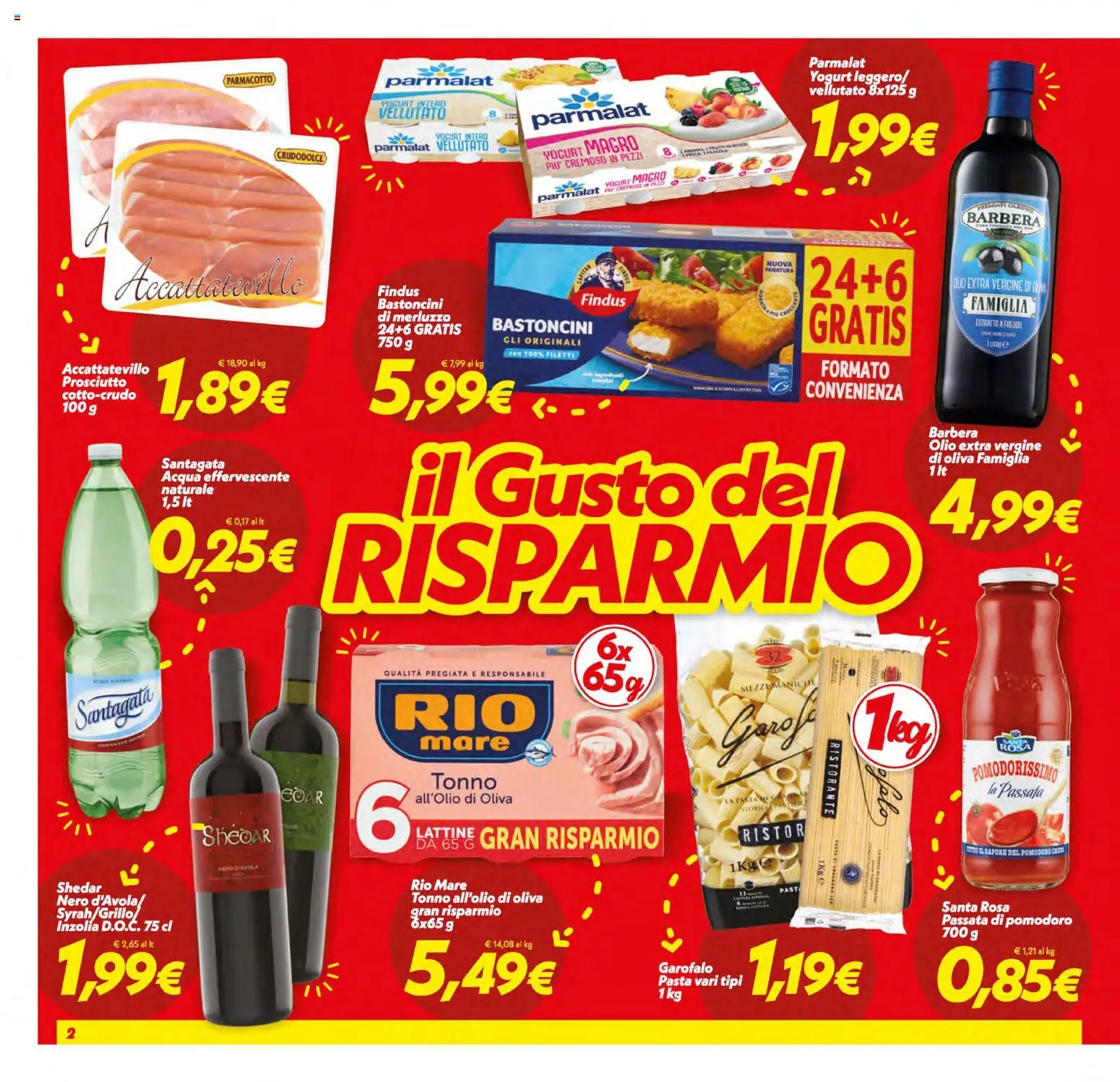 Volantino SuperConveniente del 21/07/2026 | Pagina: 2 | Prodotti: Merluzzo, Olio, Pasta, Passata di pomodoro