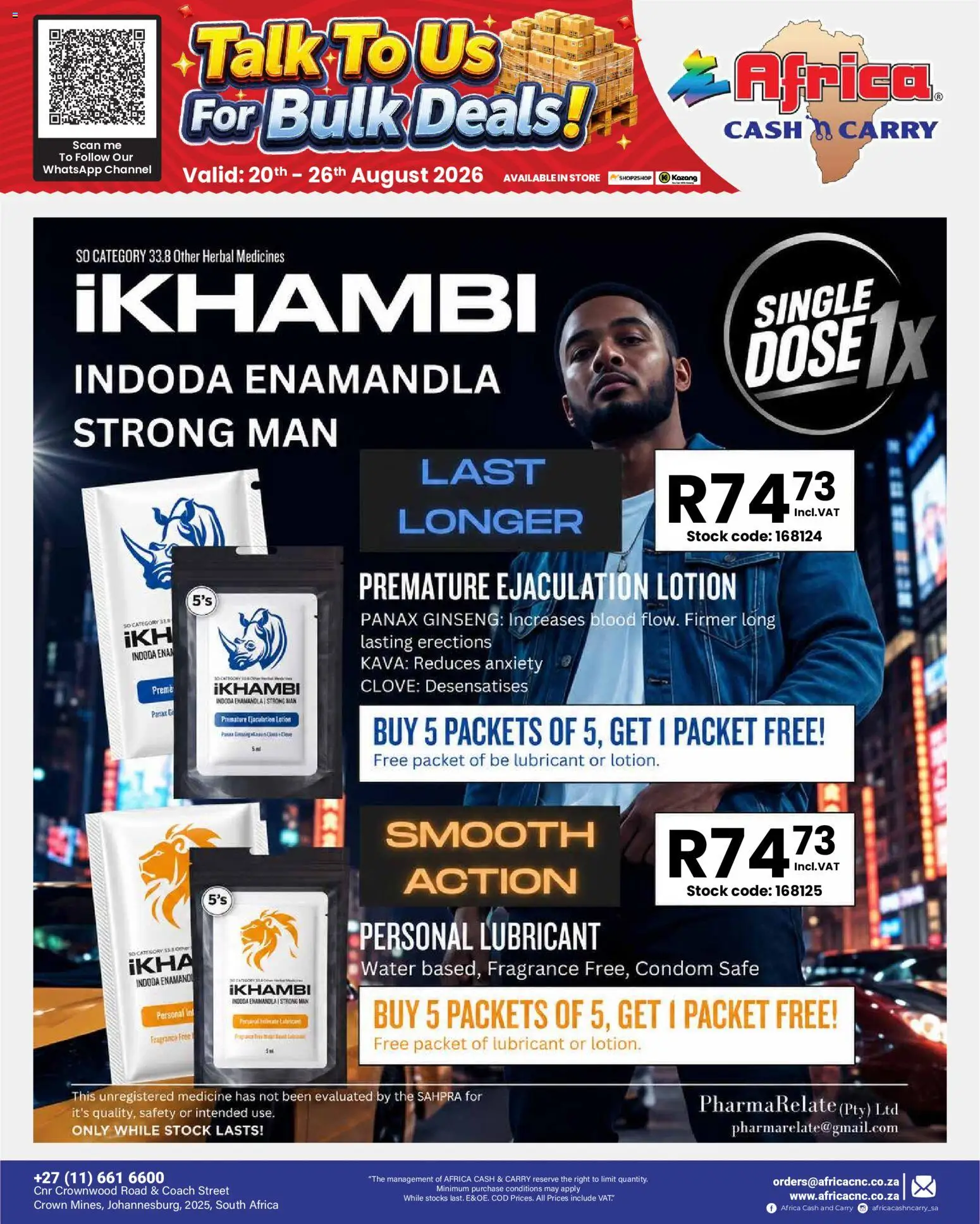 New Africa Cash & Carry catalogue – valid from 20/08/2026 | Page: 21 | Products: Fragrance, Stock, Water, Lotion