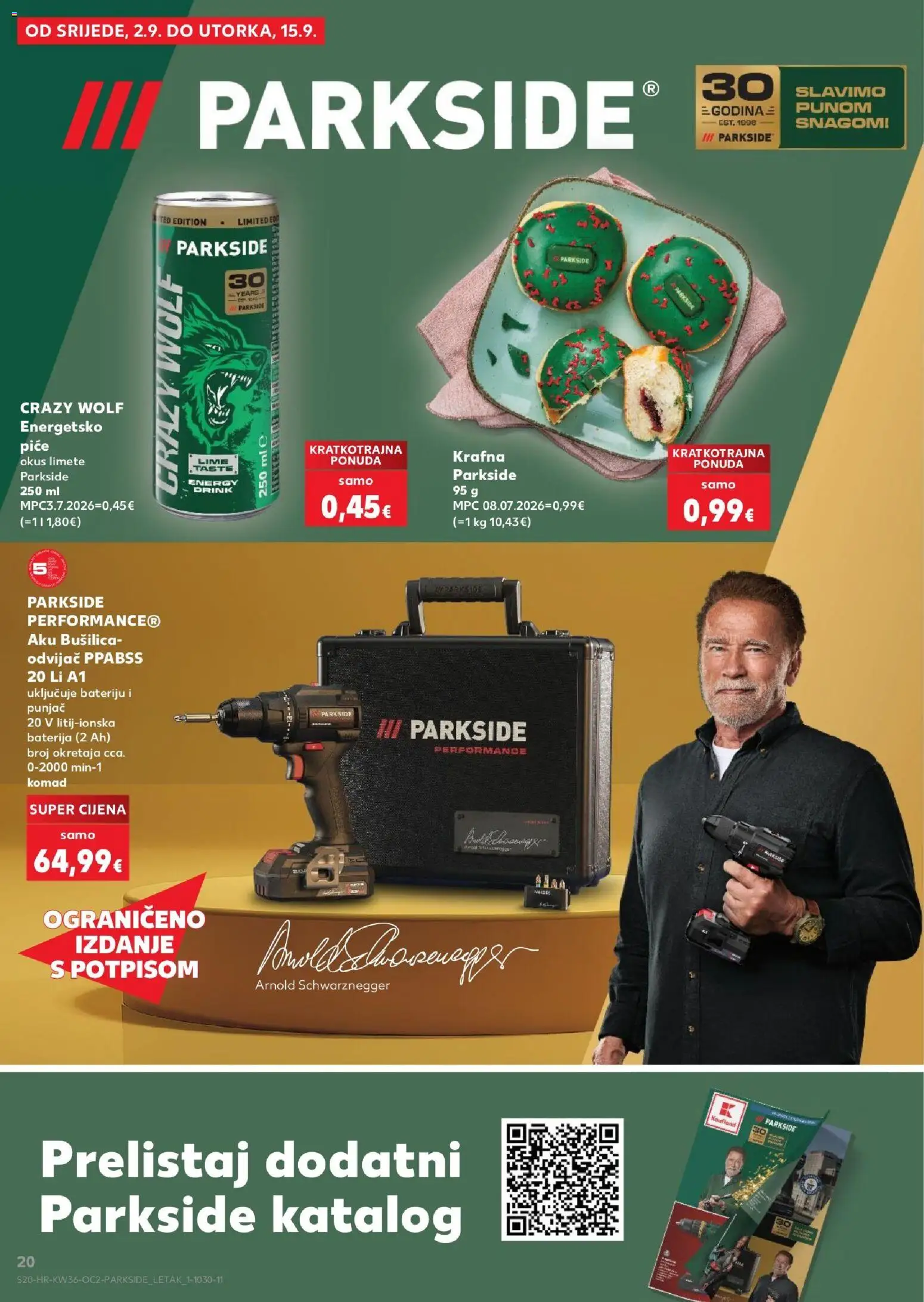 Kaufland HR akciós ujság - amely érvényes a következő dátumtól: 2026.09.02. | Oldal: 20 | Termékek: Parkside, Lime
