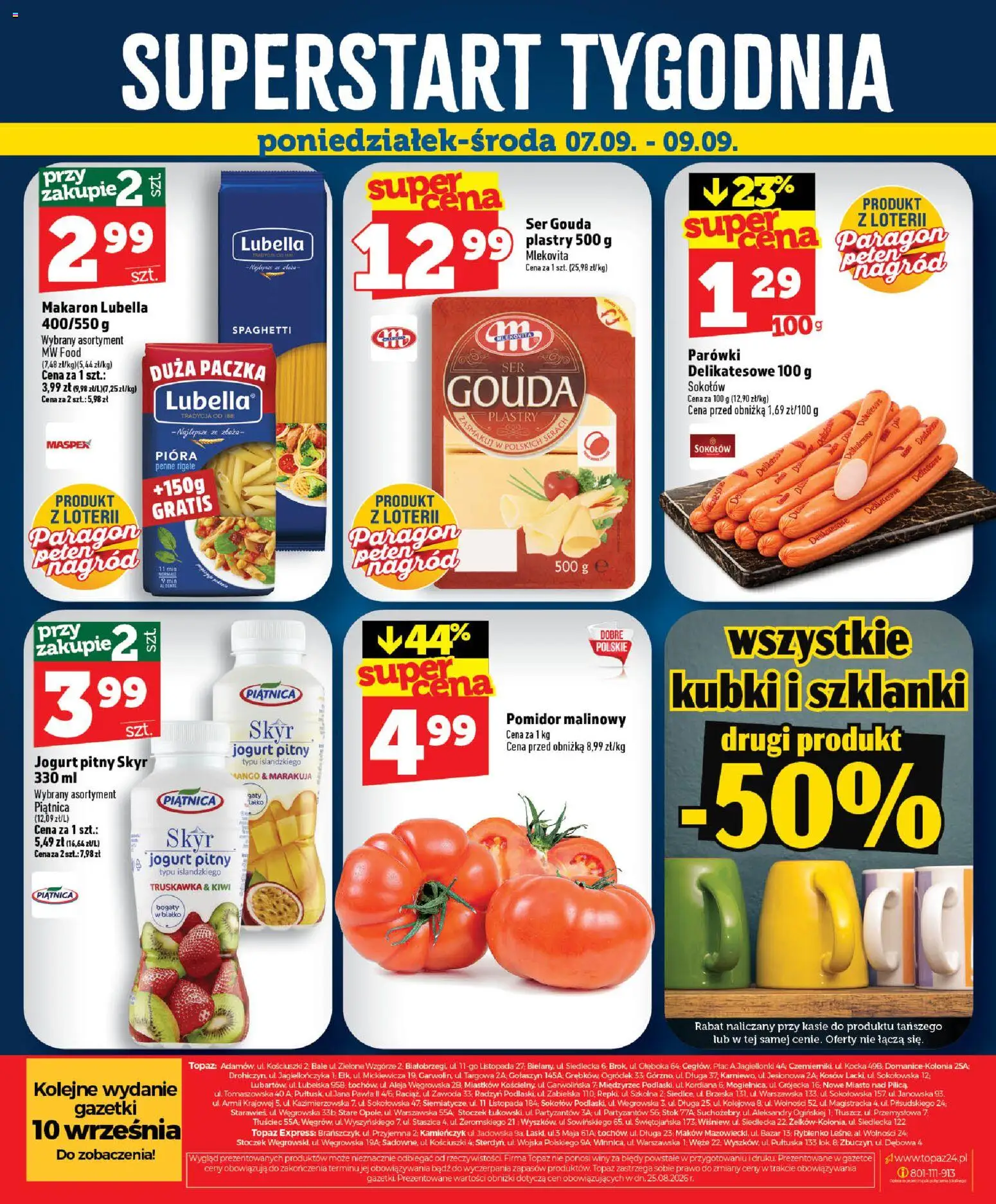 Topaz gazetka od 03.09.2026 | Strona: 58 | Produkty: Spaghetti, Marakuja, Piątnica, Makaron